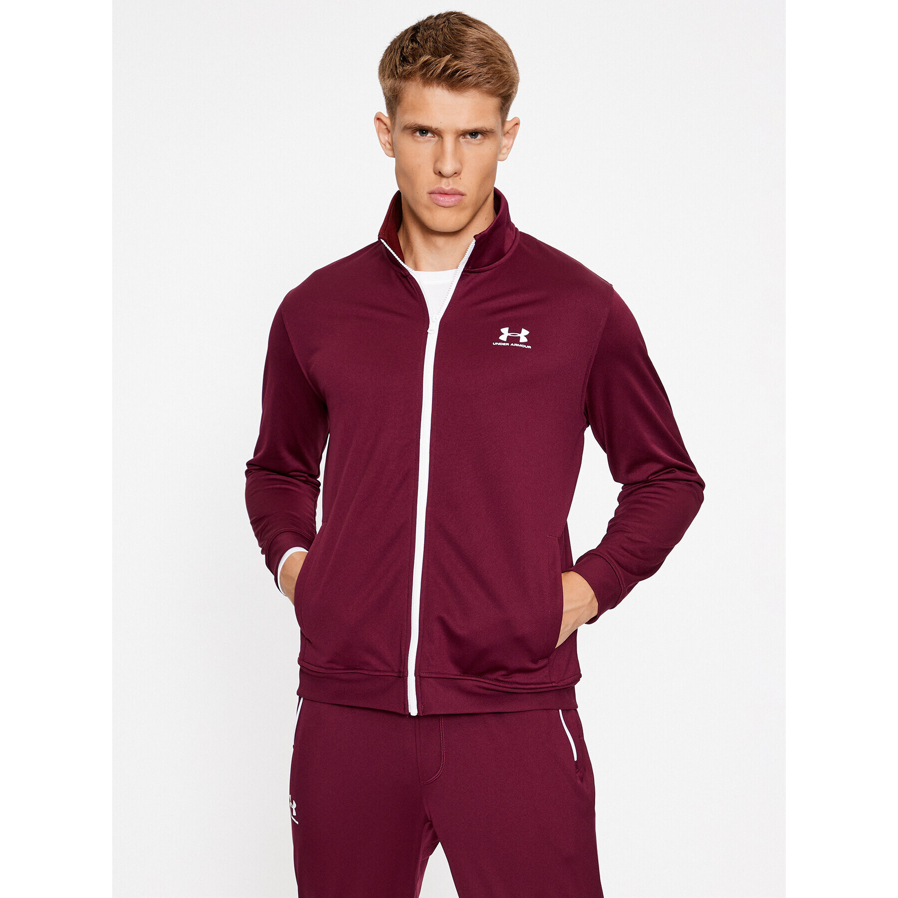 Under Armour Bluză Sportstyle Tricot Jacket 1329293 Vișiniu Loose Fit - Pled.ro