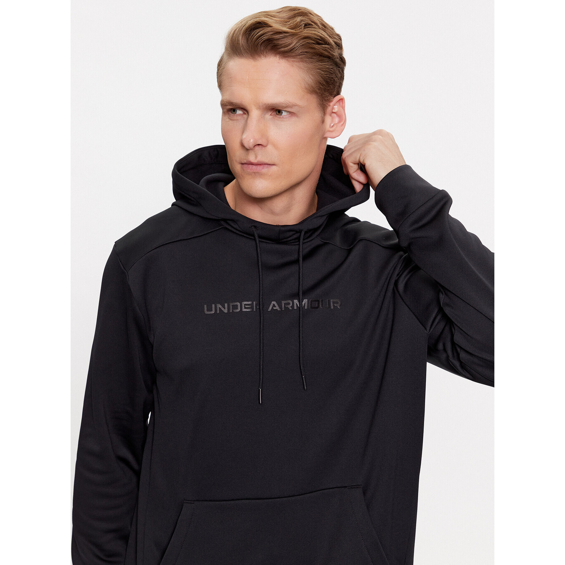 Under Armour Bluză Ua Armour Fleece Graphic Hd 1379744 Negru Loose Fit - Pled.ro