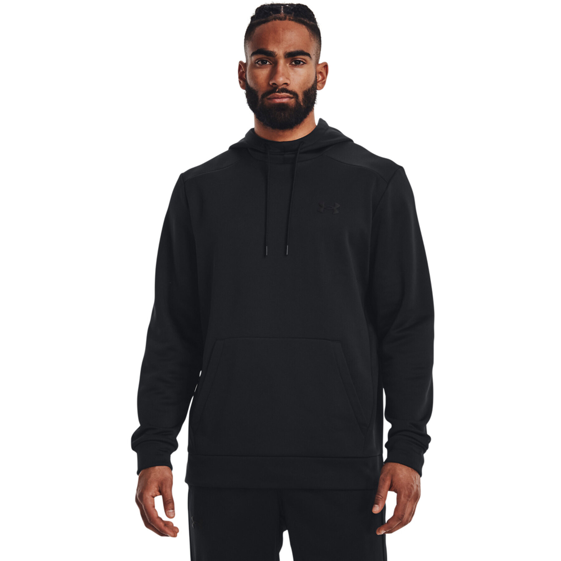 Under Armour Bluză UA Armour Fleece Hoodie 1373353 Negru Regular Fit - Pled.ro