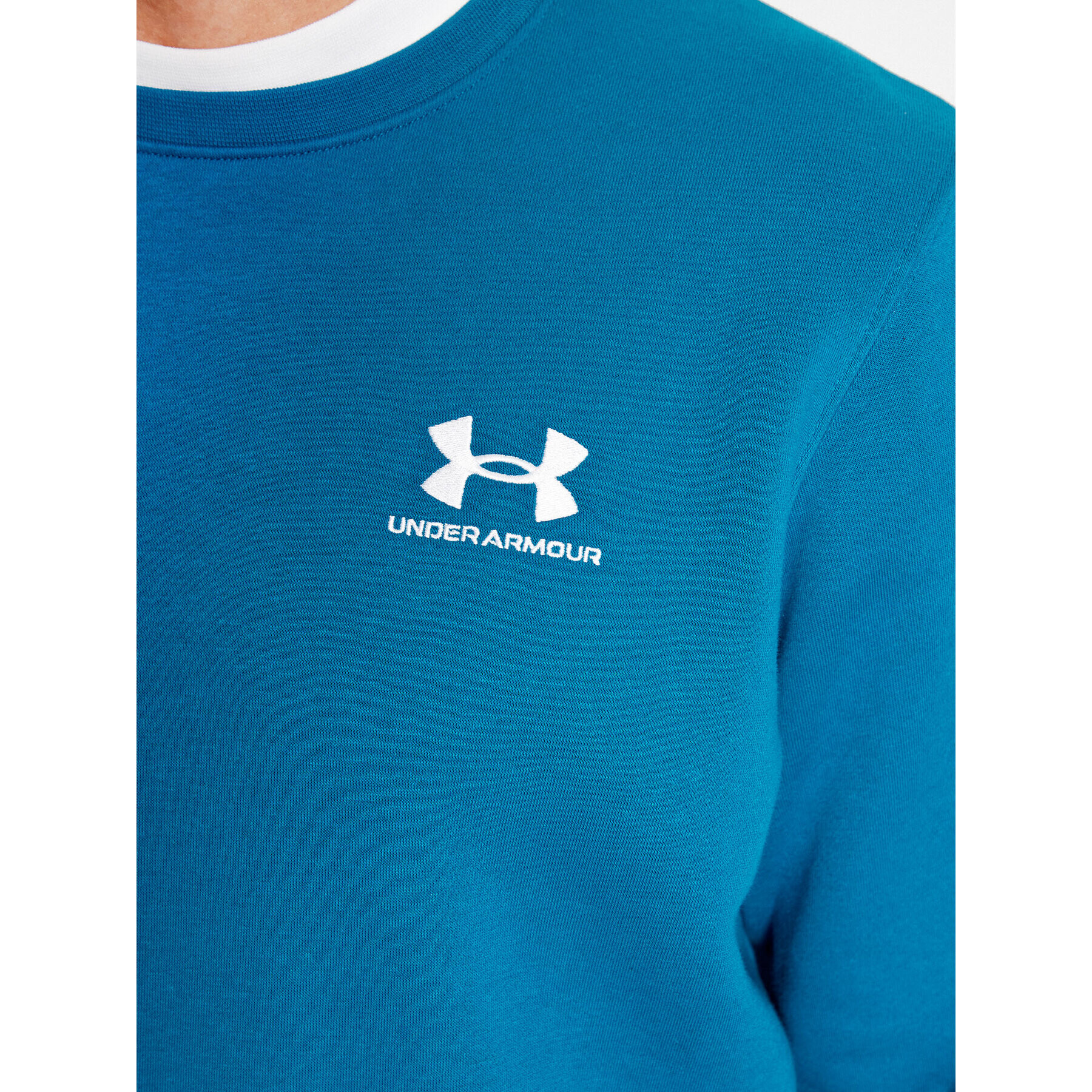 Under Armour Bluză Ua Essential Fleece Crew 1374250 Albastru Loose Fit - Pled.ro