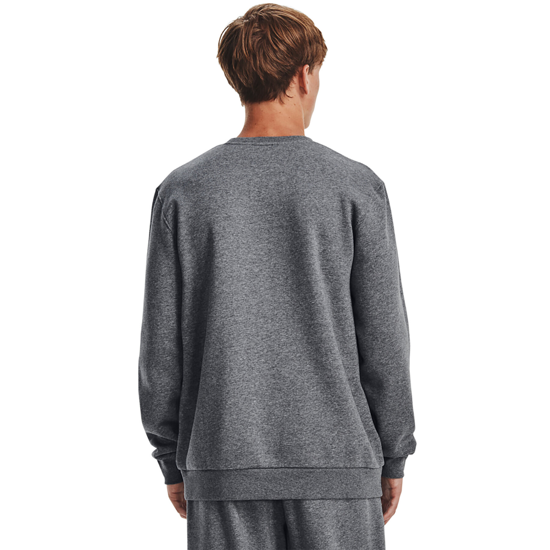 Under Armour Bluză UA Essential Fleece Crew 1374250 Gri Regular Fit - Pled.ro