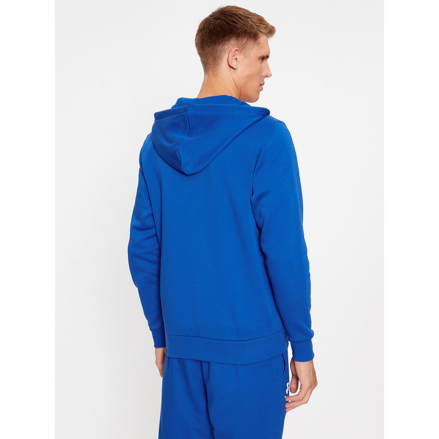 Under Armour Bluză Ua Essential Fleece Fz Hood 1373881 Albastru Loose Fit - Pled.ro