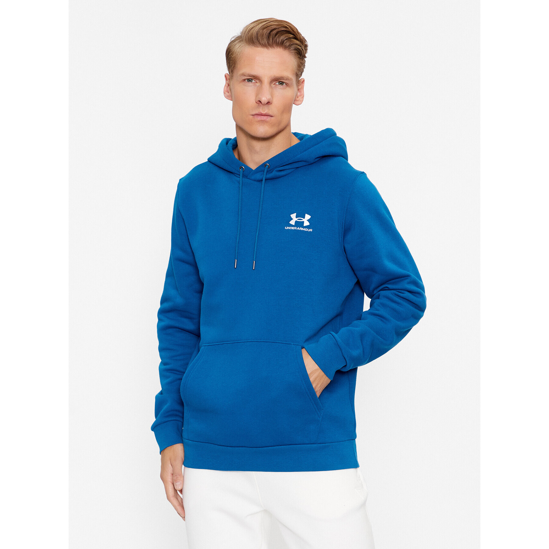 Under Armour Bluză Ua Essential Fleece Hoodie 1373880 Albastru Loose Fit - Pled.ro