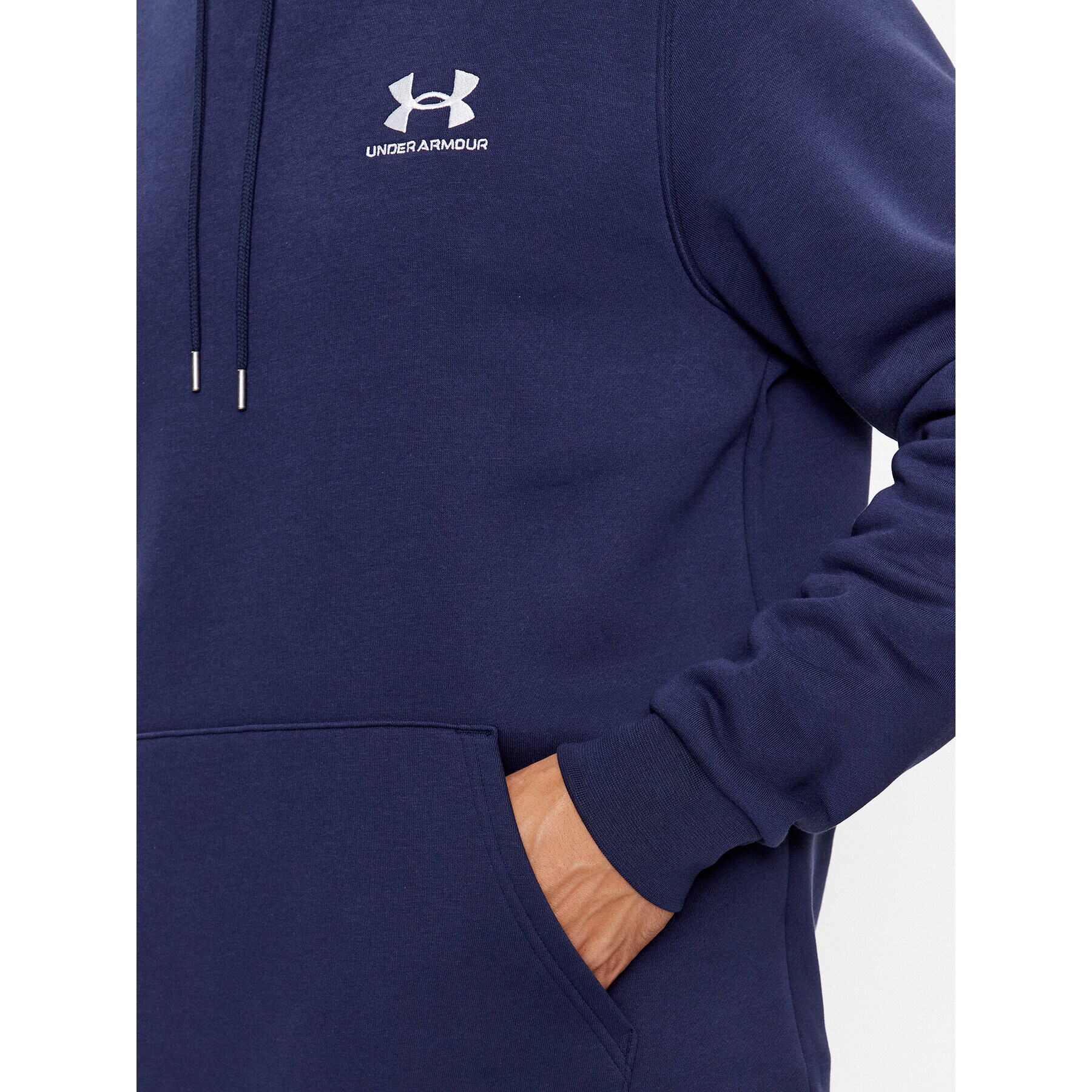 Under Armour Bluză Ua Essential Fleece Hoodie 1373880 Bleumarin Loose Fit - Pled.ro