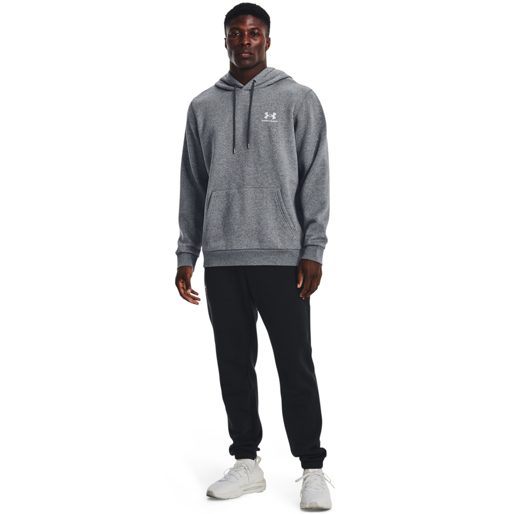 Under Armour Bluză UA Essential Fleece Hoodie 1373880 Gri Regular Fit - Pled.ro