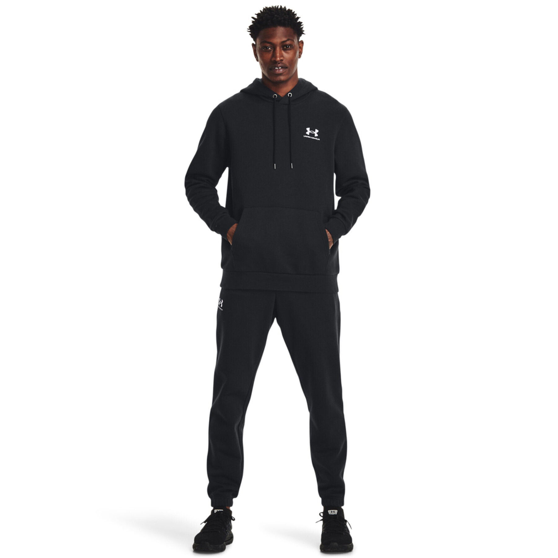 Under Armour Bluză UA Essential Fleece Hoodie 1373880 Negru Regular Fit - Pled.ro