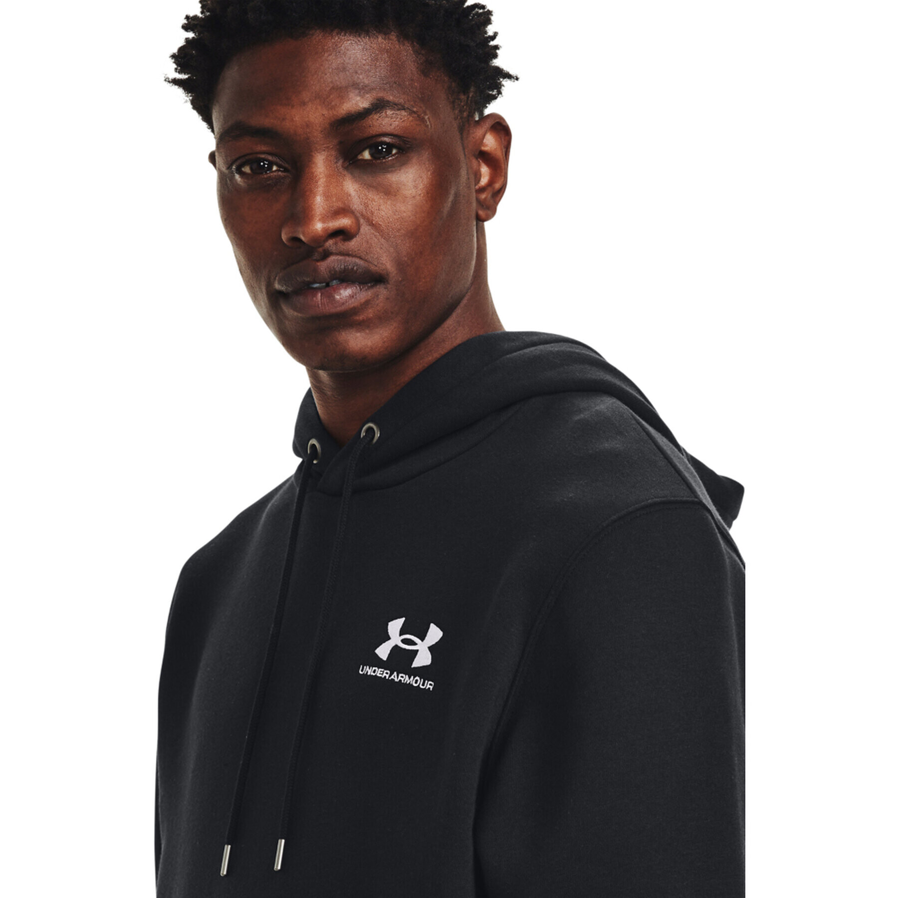 Under Armour Bluză UA Essential Fleece Hoodie 1373880 Negru Regular Fit - Pled.ro