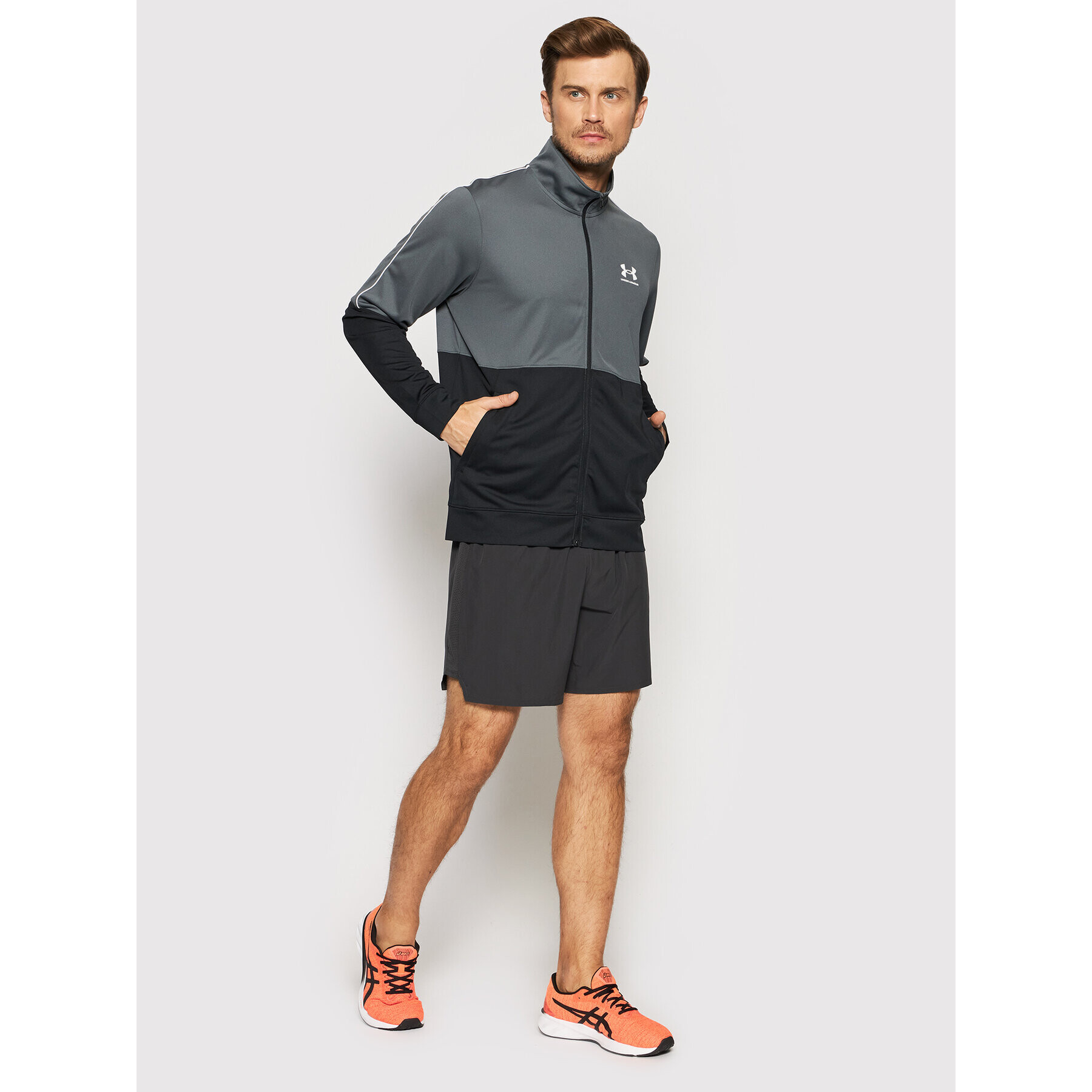 Under Armour Bluză Ua Pique 1366202 Gri Fitted Fit - Pled.ro