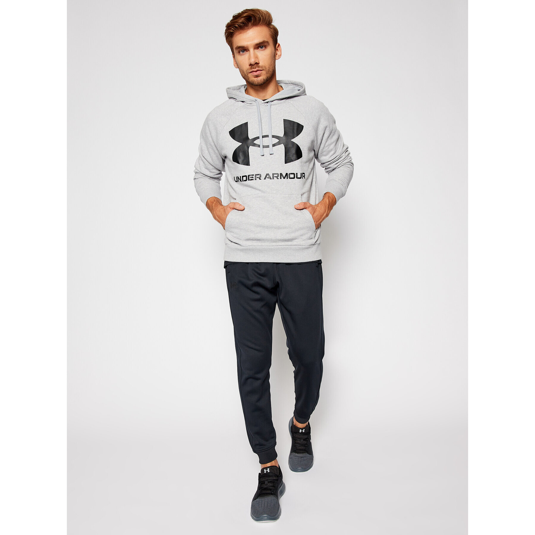 Under Armour Bluză Ua Rival 1357093 Gri Regular Fit - Pled.ro