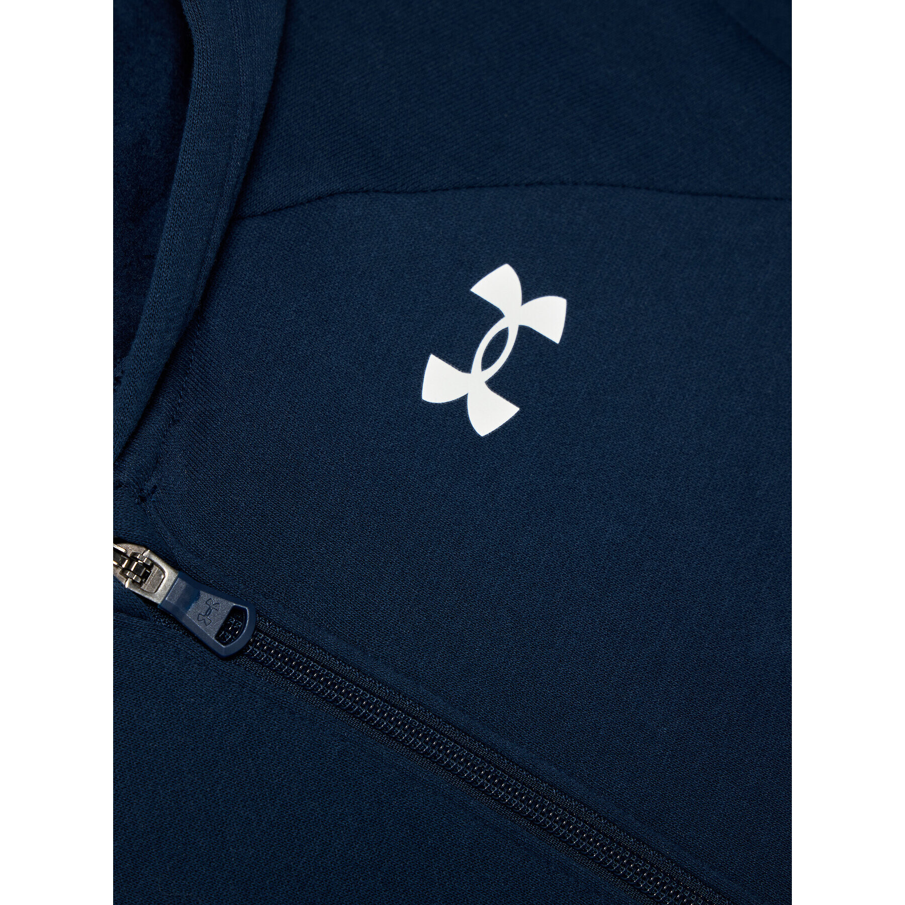 Under Armour Bluză Ua Rival Cotton Full Zip 1357613 Bleumarin Loose Fit - Pled.ro