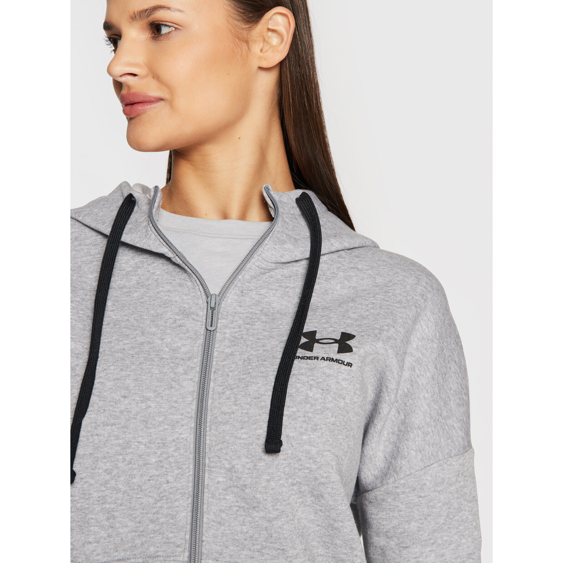 Under Armour Bluză Ua Rival Fleece 1356400 Gri Loose Fit - Pled.ro