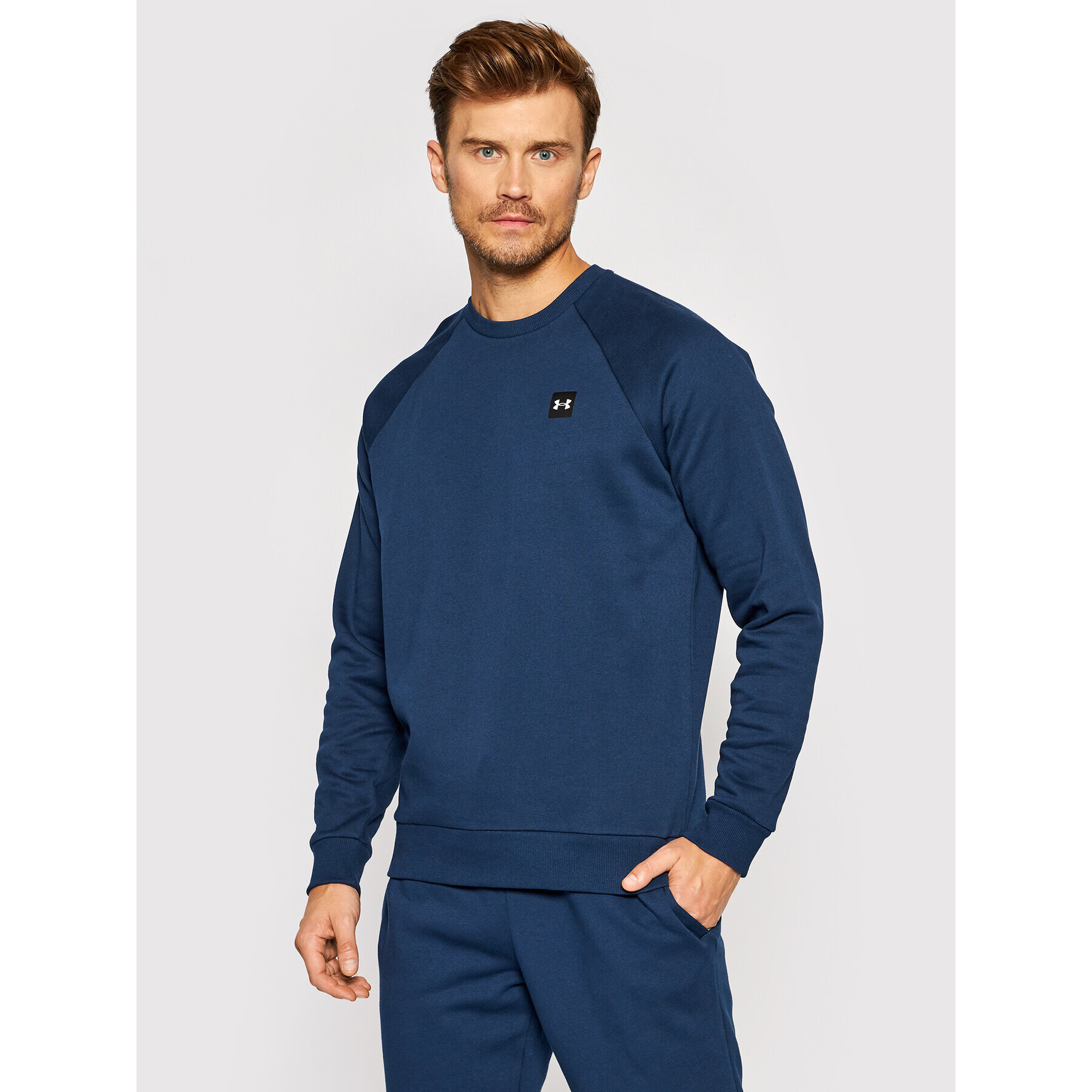 Under Armour Bluză Ua Rival Fleece 1357096 Bleumarin Loose Fit - Pled.ro