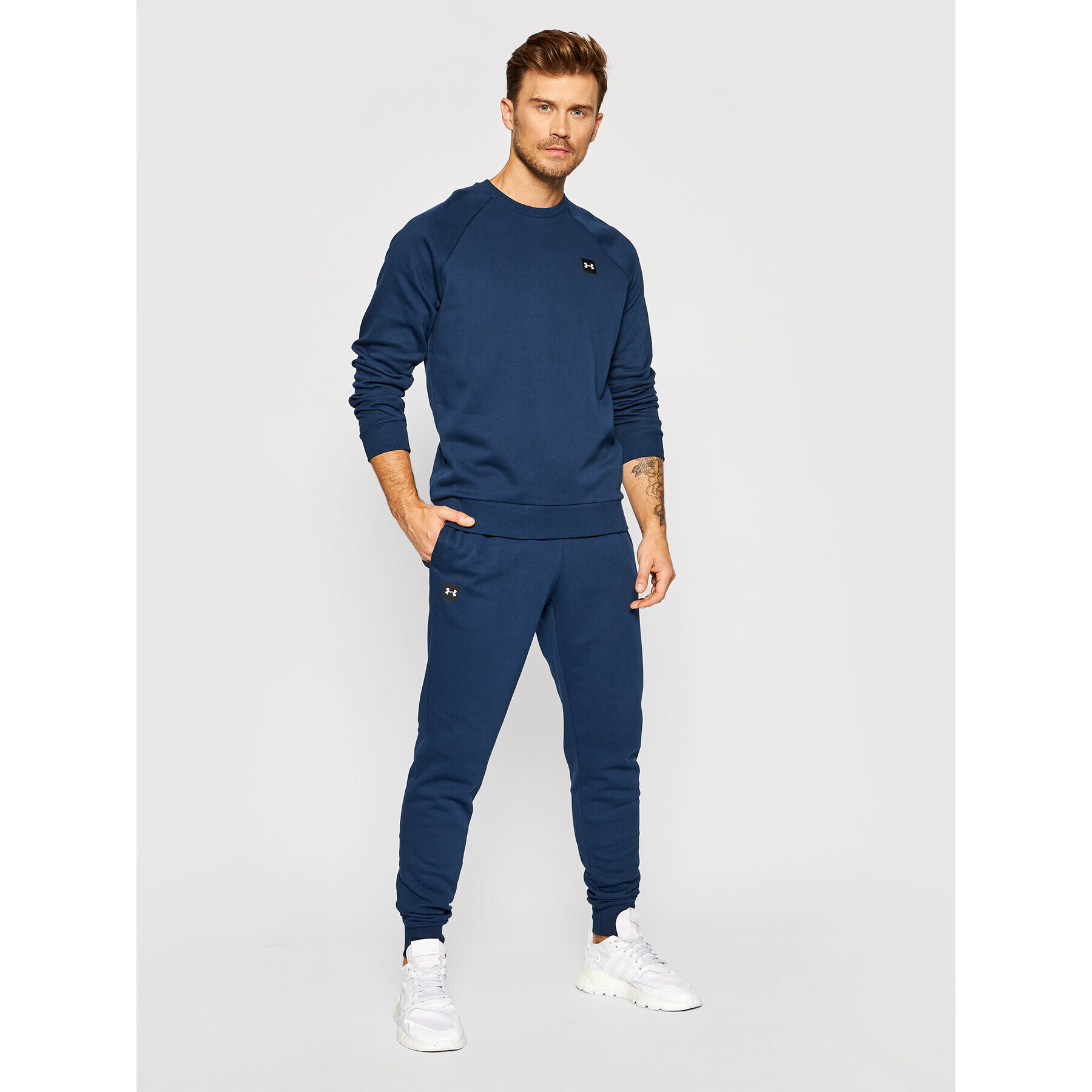 Under Armour Bluză Ua Rival Fleece 1357096 Bleumarin Loose Fit - Pled.ro