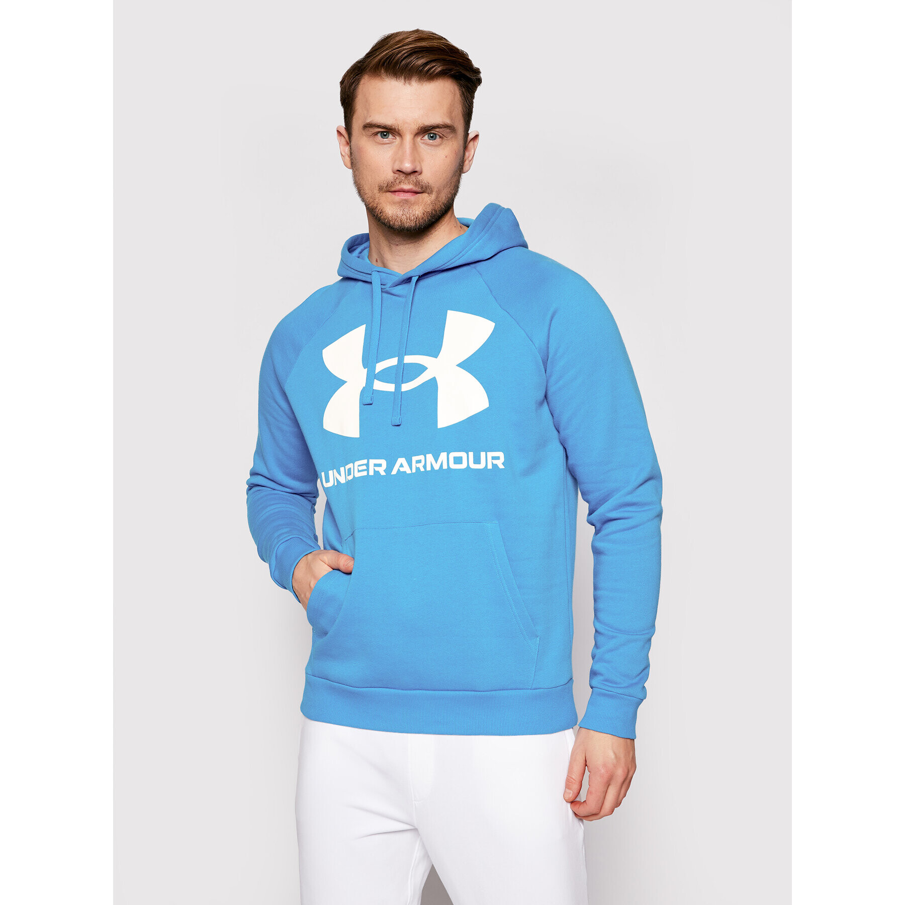 Under Armour Bluză Ua Rival Fleece Big Logo 1357093 Albastru Loose Fit - Pled.ro