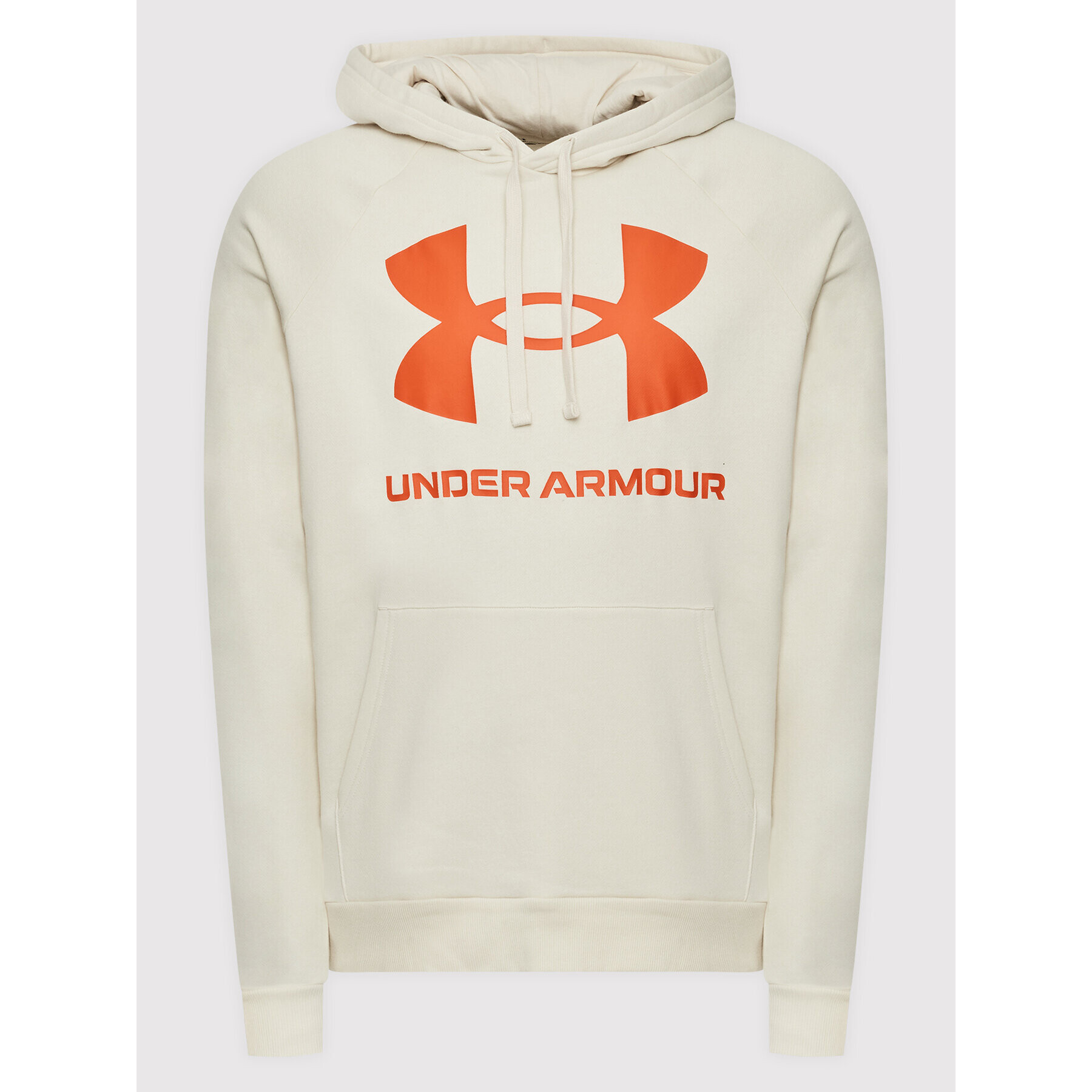 Under Armour Bluză Ua Rival Fleece Big Logo 1357093 Bej Loose Fit - Pled.ro