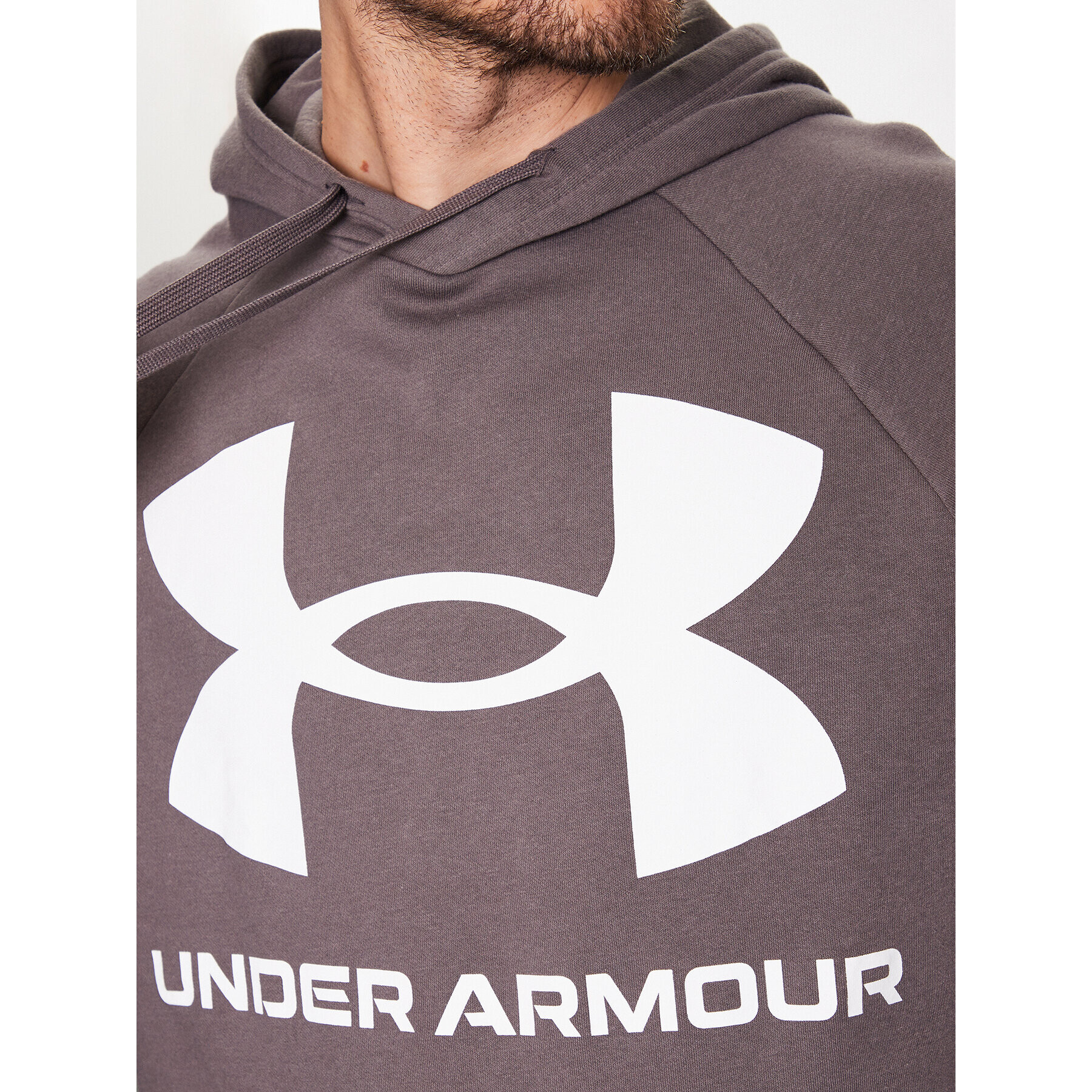 Under Armour Bluză Ua Rival Fleece Big Logo 1357093 Maro Loose Fit - Pled.ro