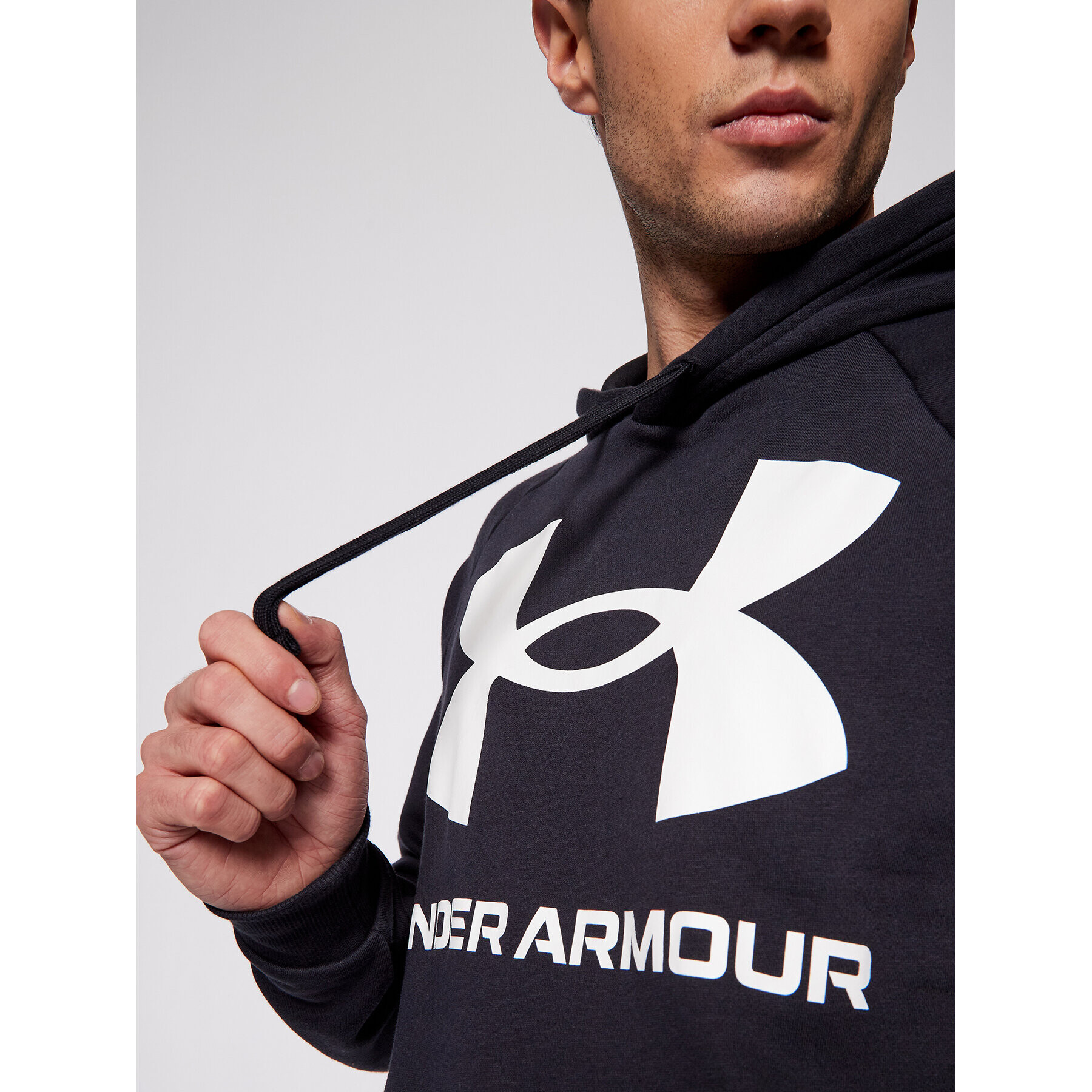 Under Armour Bluză Ua Rival Fleece Big Logo 1357093 Negru Loose Fit - Pled.ro