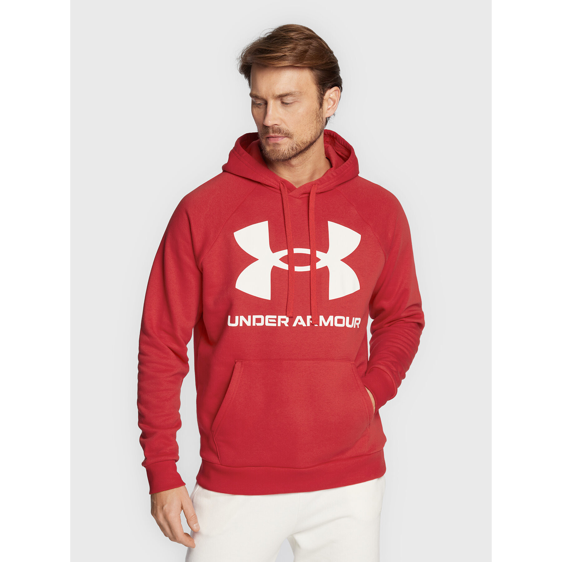 Under Armour Bluză Ua Rival Fleece Big Logo 1357093 Roșu Loose Fit - Pled.ro