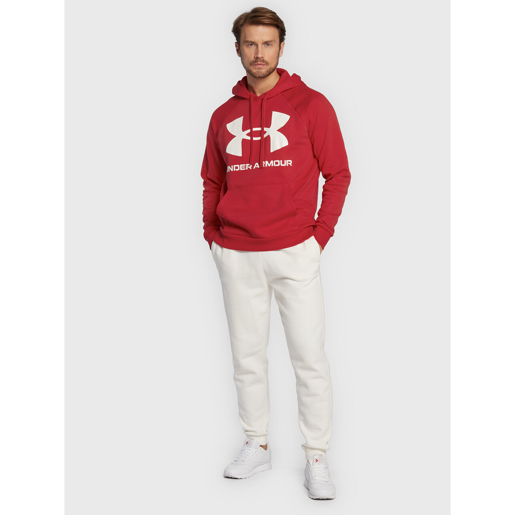 Under Armour Bluză Ua Rival Fleece Big Logo 1357093 Roșu Loose Fit - Pled.ro