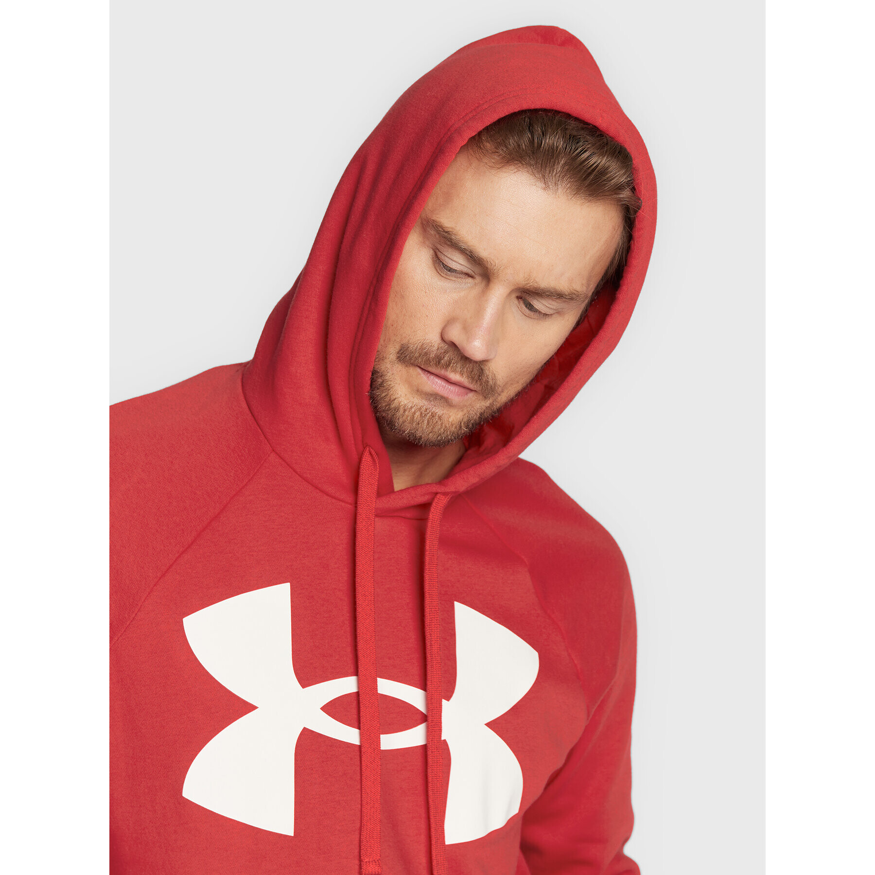 Under Armour Bluză Ua Rival Fleece Big Logo 1357093 Roșu Loose Fit - Pled.ro