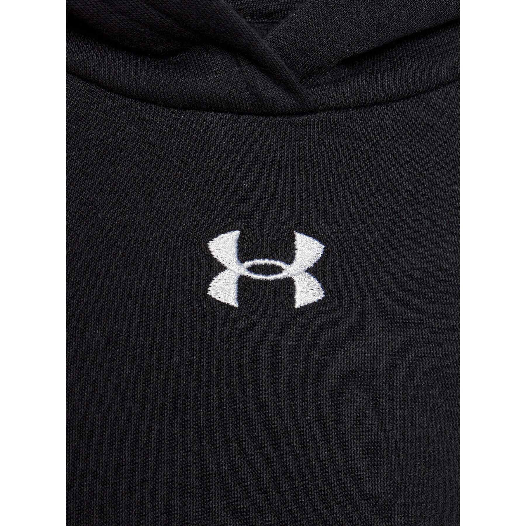 Under Armour Bluză Ua Rival Fleece Crop Hoodie 1379517 Negru Loose Fit - Pled.ro