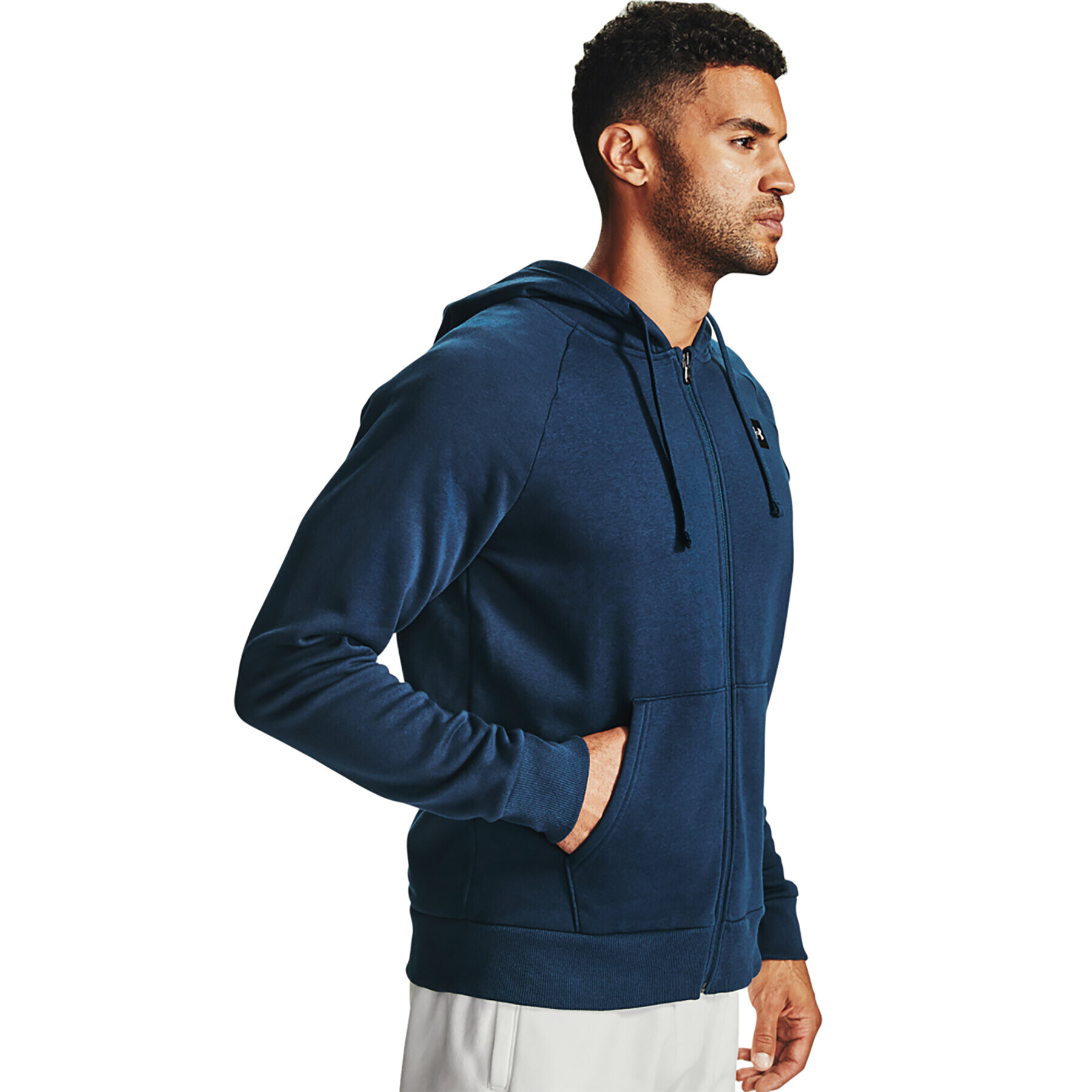 Under Armour Bluză UA Rival Fleece FZ Hoodie 1357111 Bleumarin Regular Fit - Pled.ro