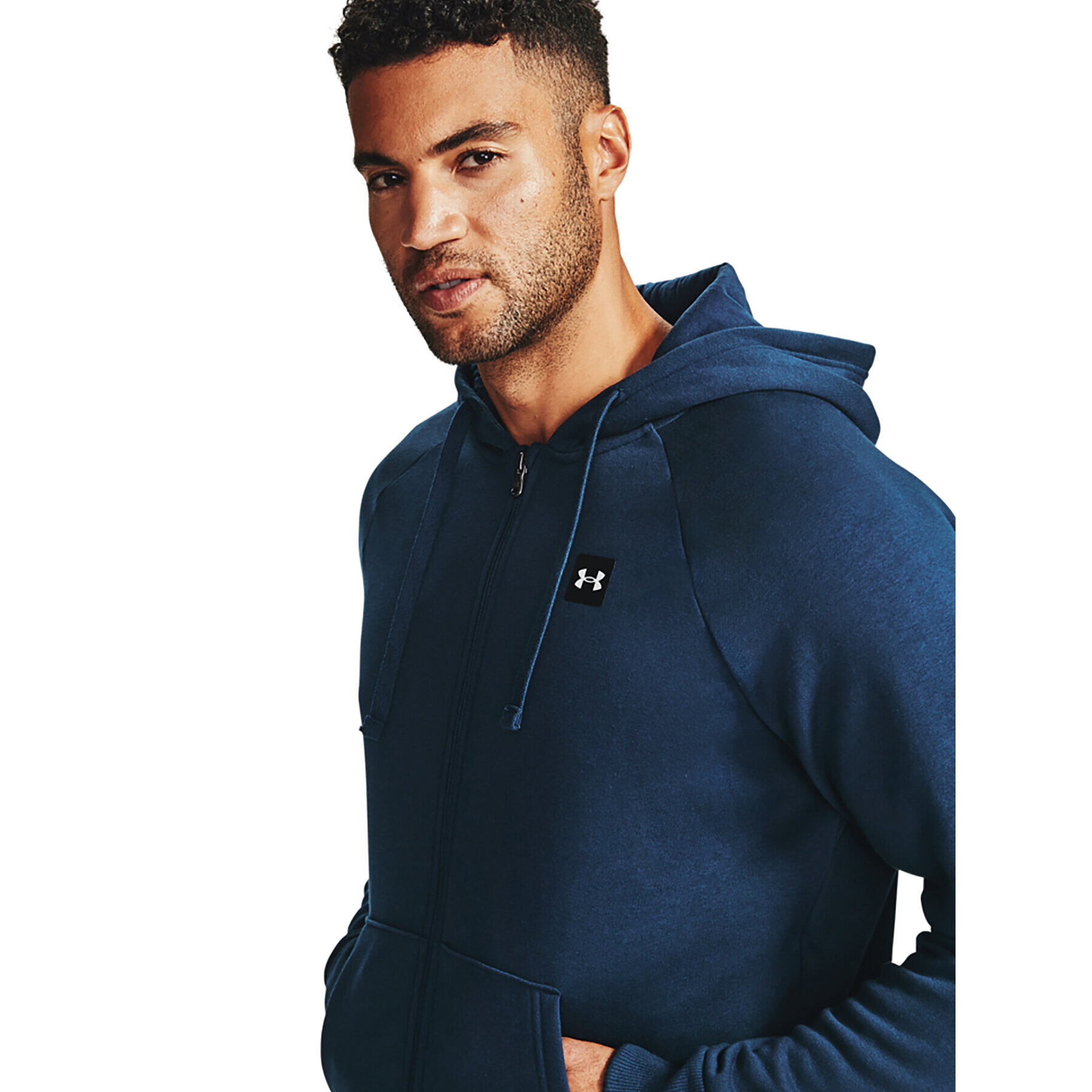 Under Armour Bluză UA Rival Fleece FZ Hoodie 1357111 Bleumarin Regular Fit - Pled.ro