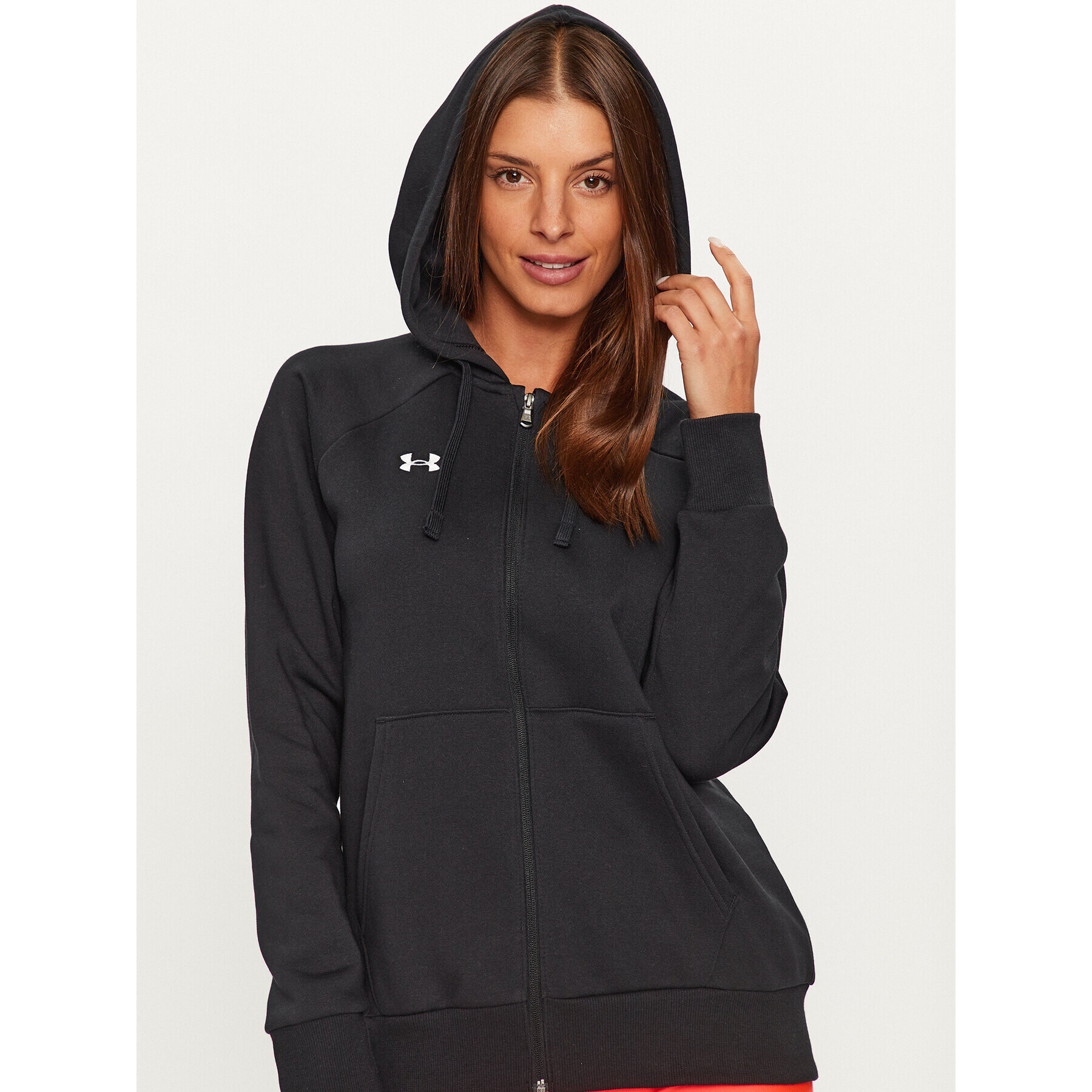 Under Armour Bluză Ua Rival Fleece Fz Hoodie 1379497 Negru Loose Fit - Pled.ro