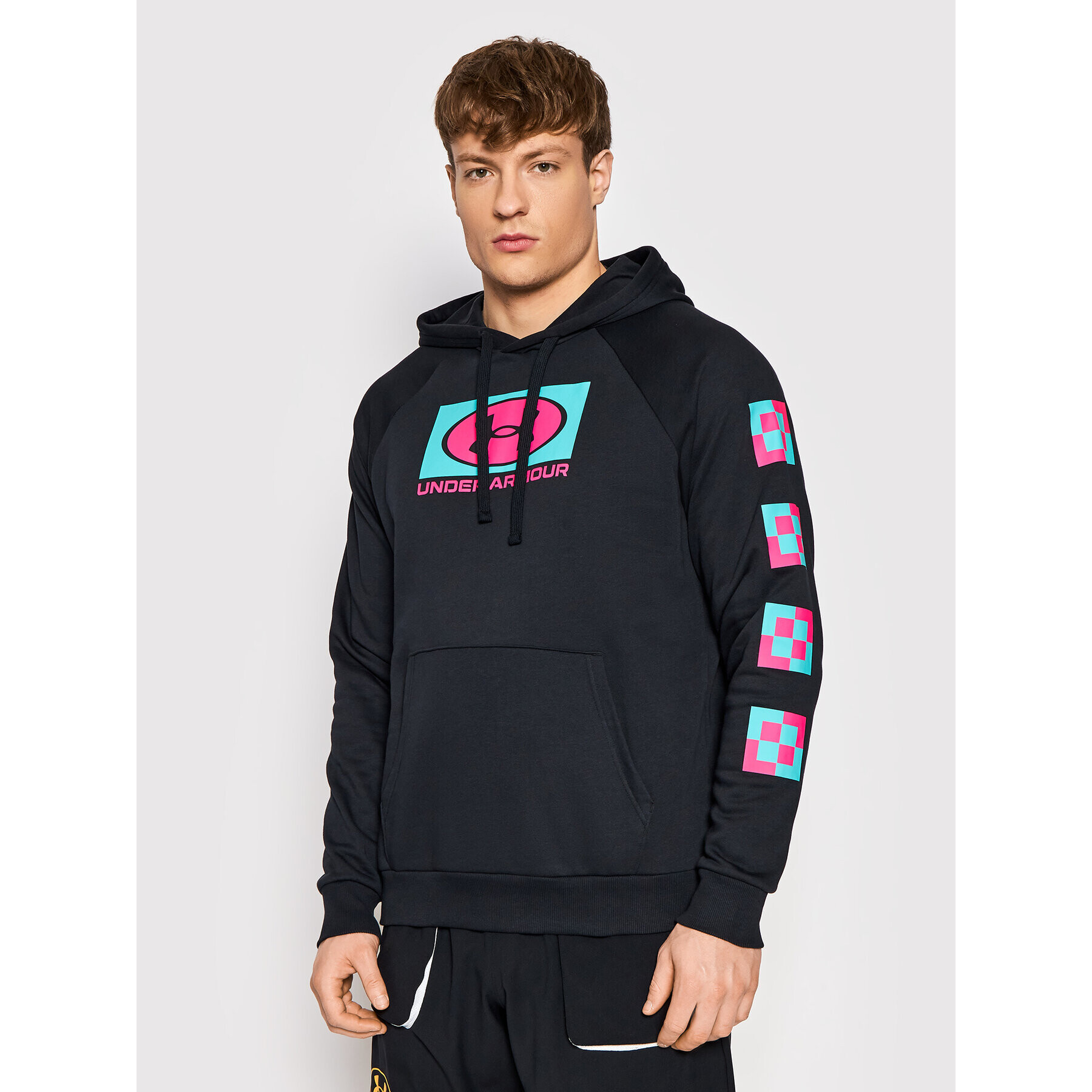 Under Armour Bluză Ua Rival Fleece Geo 1366436 Negru Loose Fit - Pled.ro