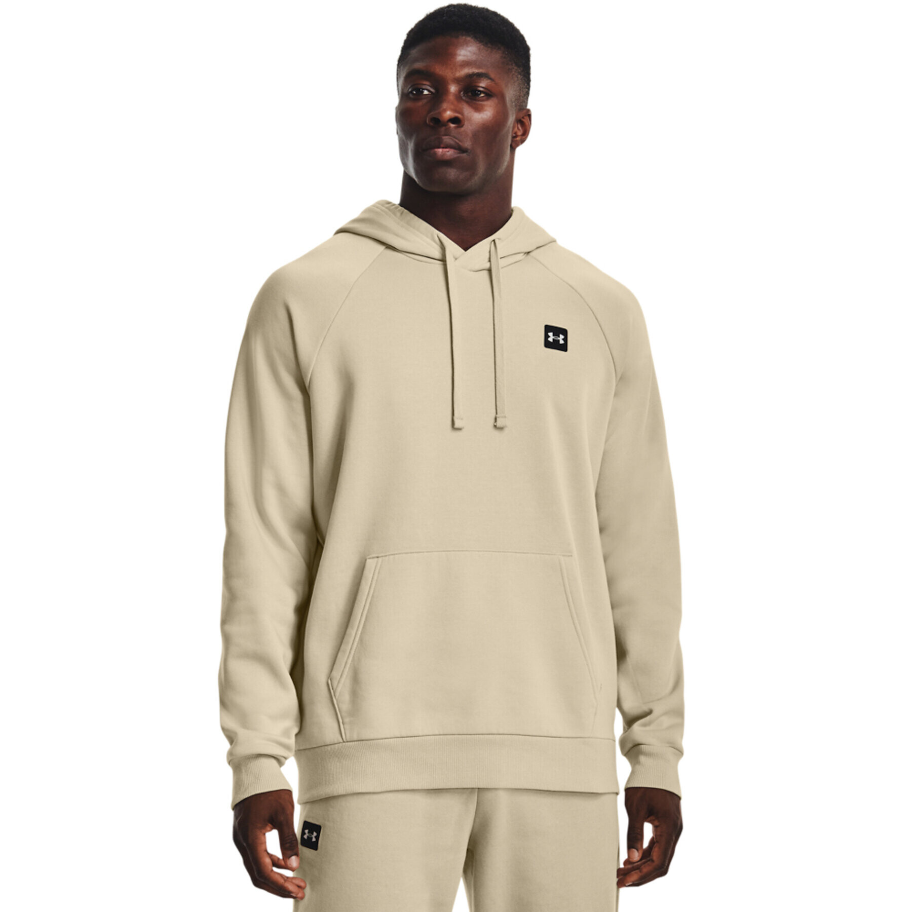 Under Armour Bluză UA Rival Fleece Hoodie 1357092 Bej Regular Fit - Pled.ro