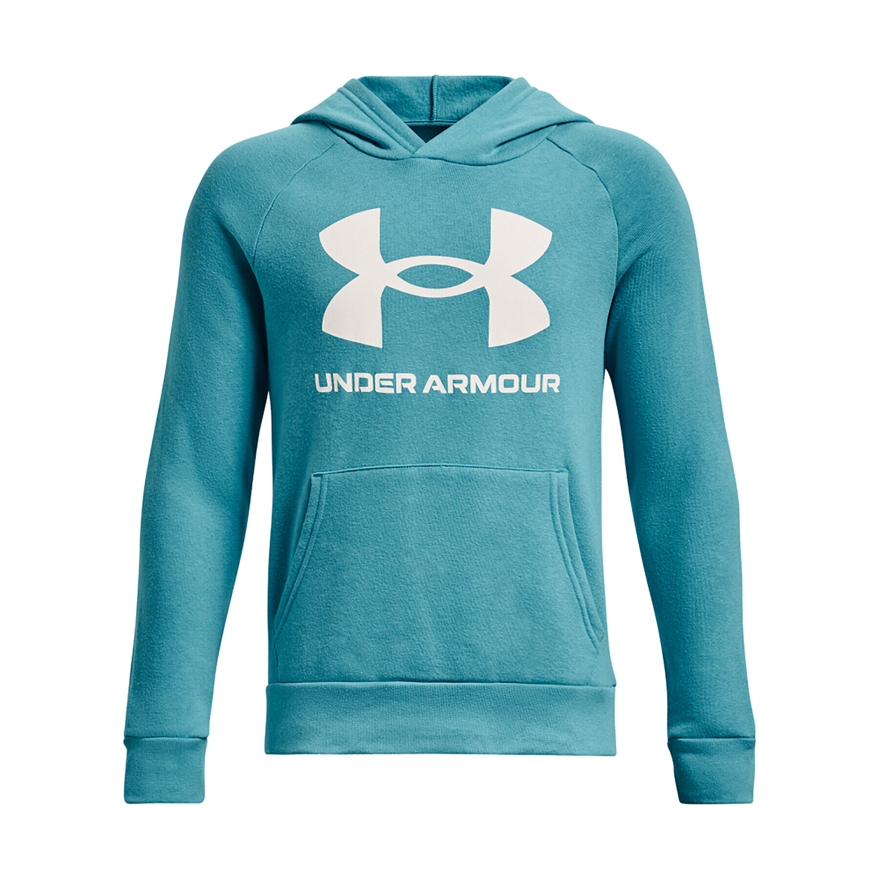 Under Armour Bluză UA Rival Fleece Hoodie 1357585 Verde Relaxed Fit - Pled.ro