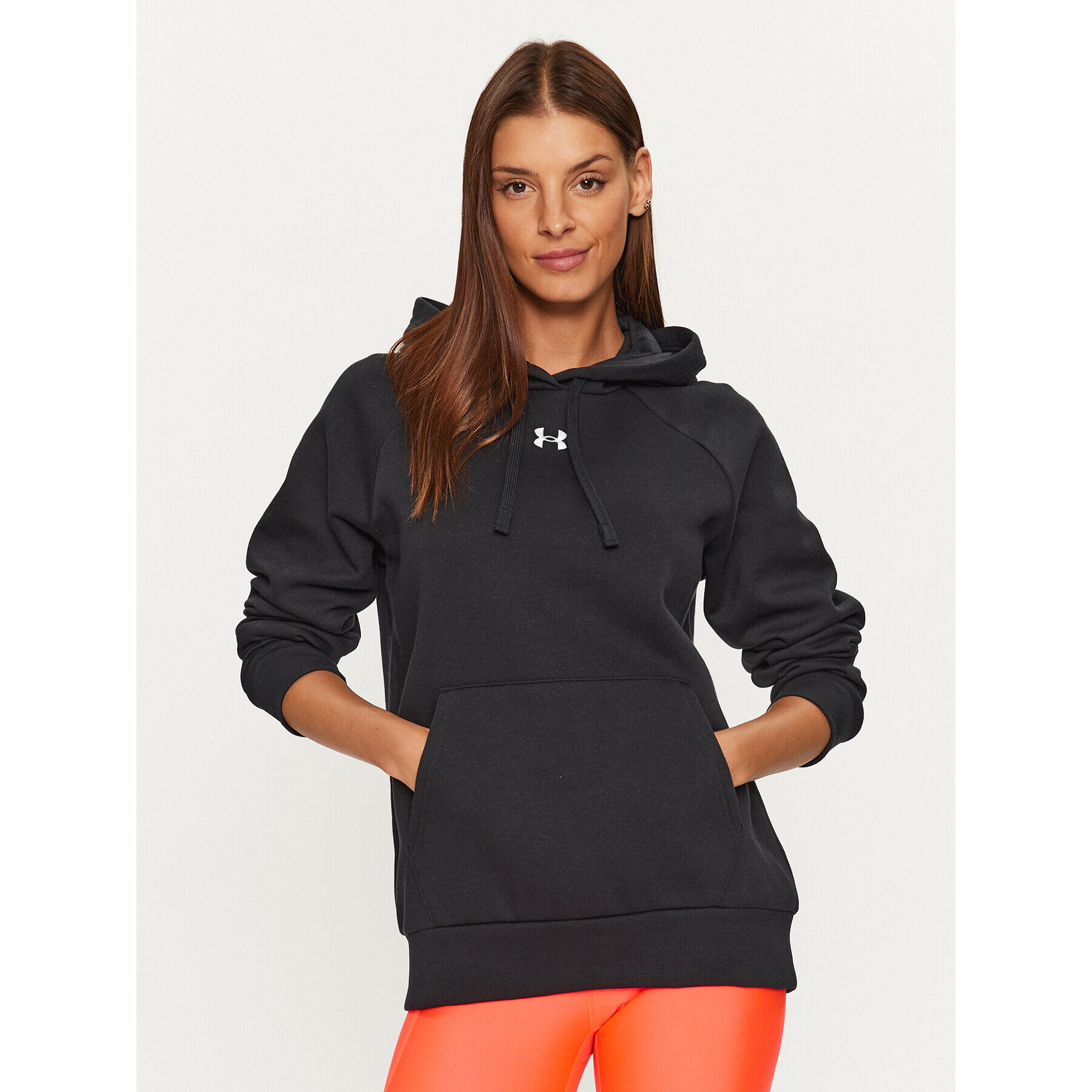 Under Armour Bluză Ua Rival Fleece Hoodie 1379500 Negru Loose Fit - Pled.ro