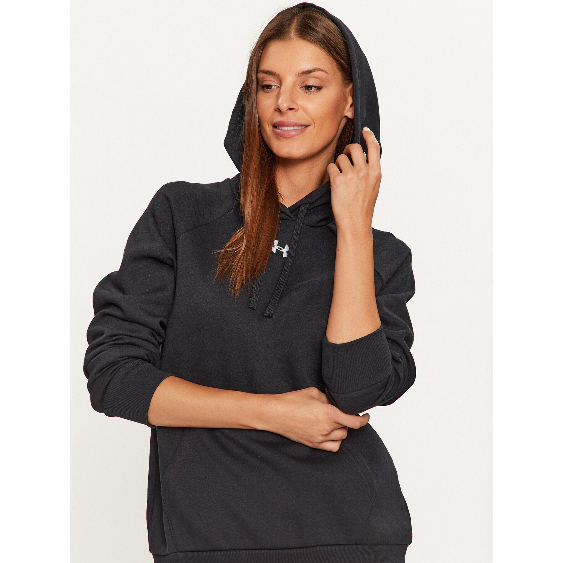 Under Armour Bluză Ua Rival Fleece Hoodie 1379500 Negru Loose Fit - Pled.ro