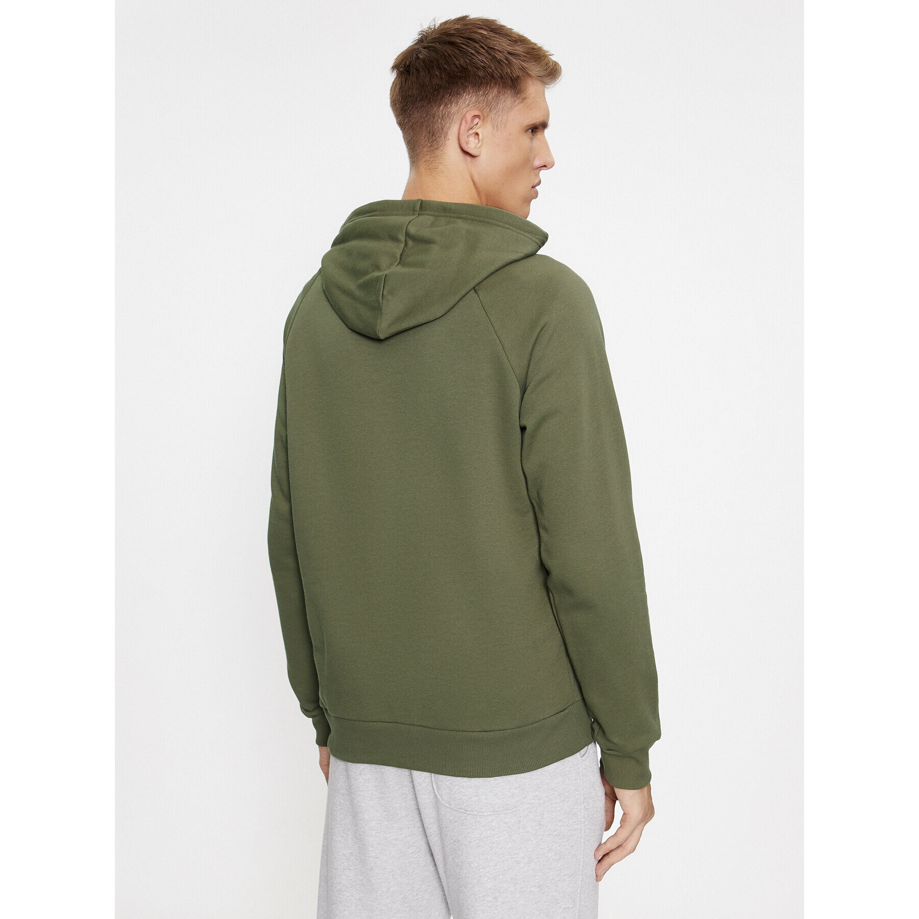 Under Armour Bluză Ua Rival Fleece Hoodie 1379757 Kaki Loose Fit - Pled.ro