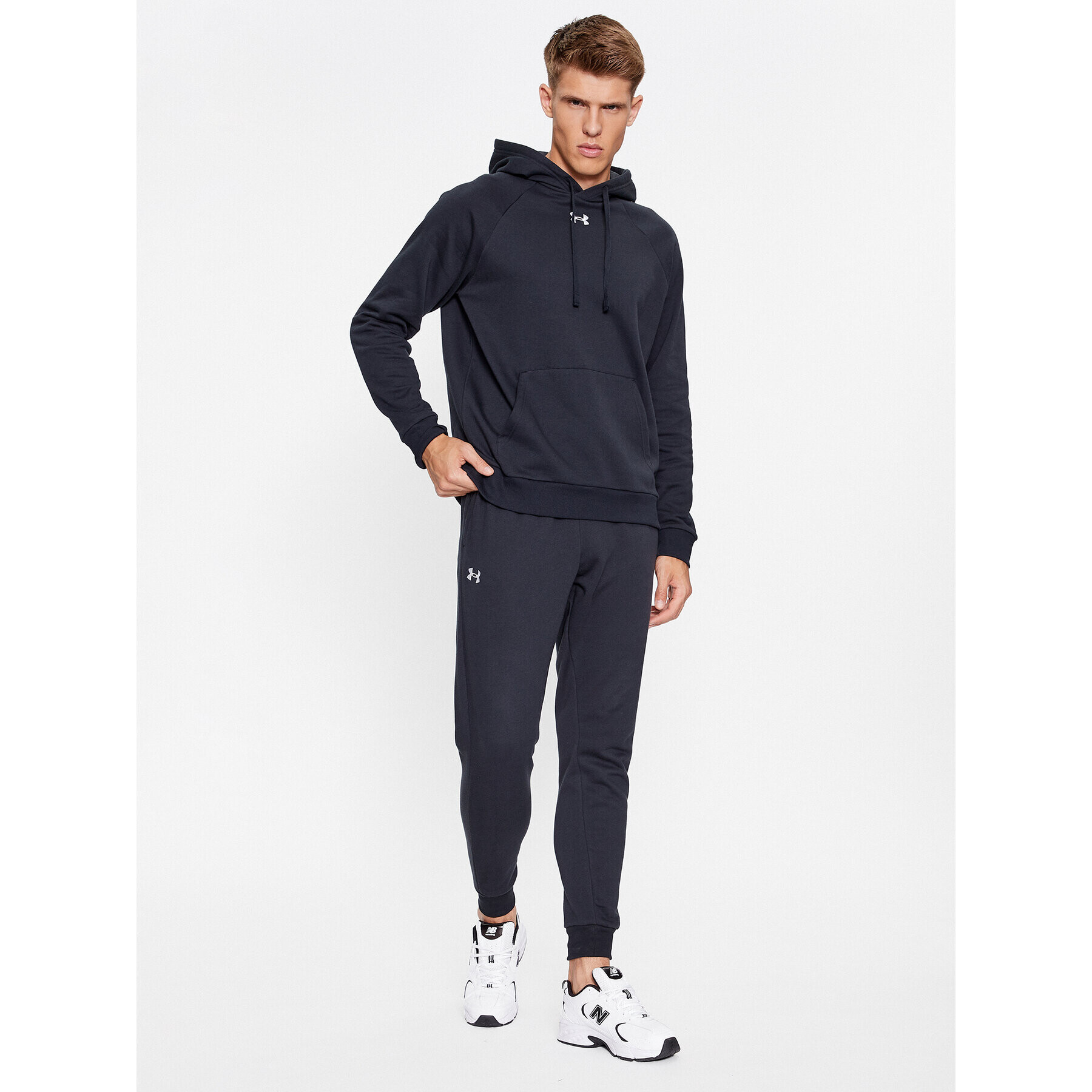 Under Armour Bluză Ua Rival Fleece Hoodie 1379757 Negru Loose Fit - Pled.ro