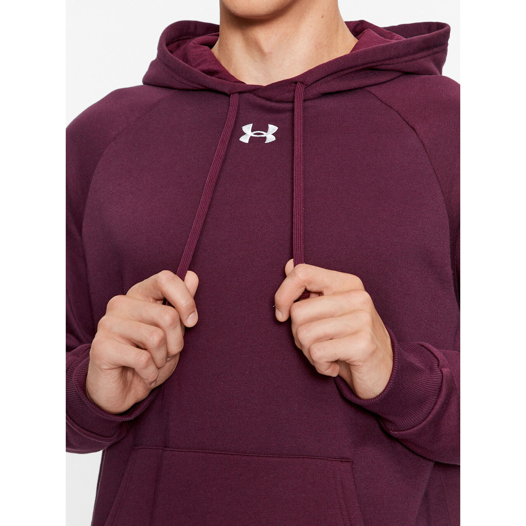 Under Armour Bluză Ua Rival Fleece Hoodie 1379757 Vișiniu Loose Fit - Pled.ro