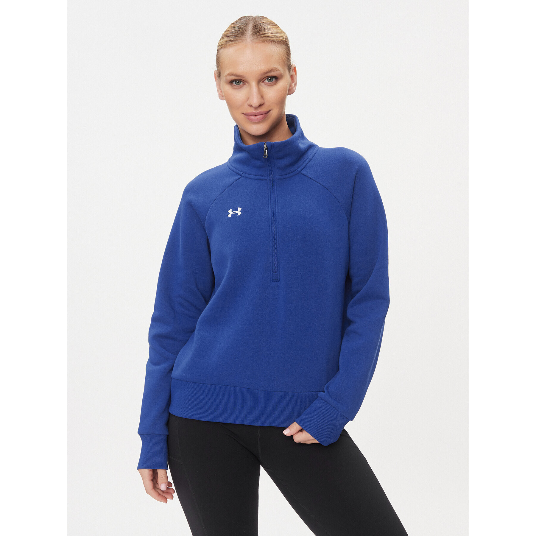 Under Armour Bluză Ua Rival Fleece Hz 1379492 Albastru Loose Fit - Pled.ro