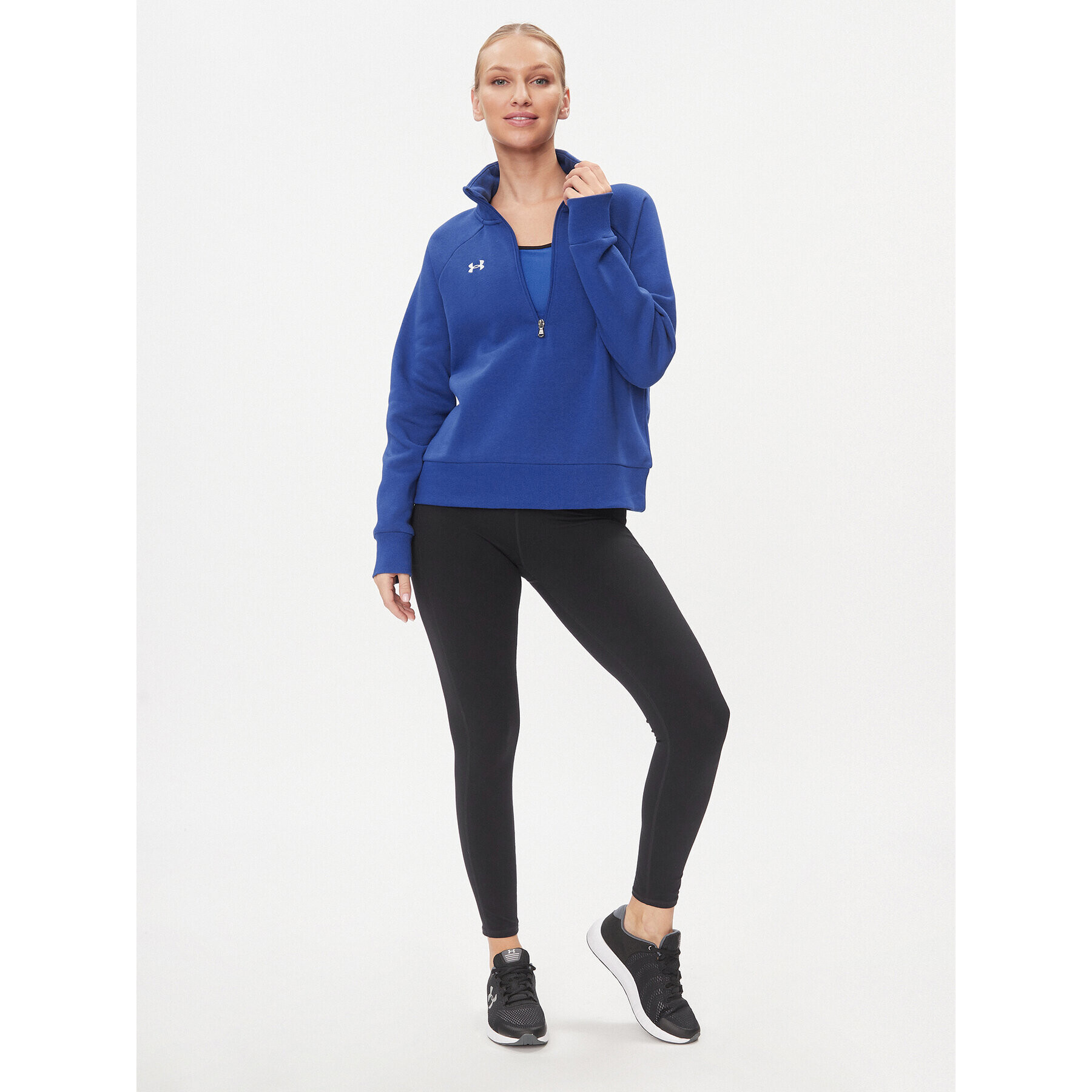 Under Armour Bluză Ua Rival Fleece Hz 1379492 Albastru Loose Fit - Pled.ro