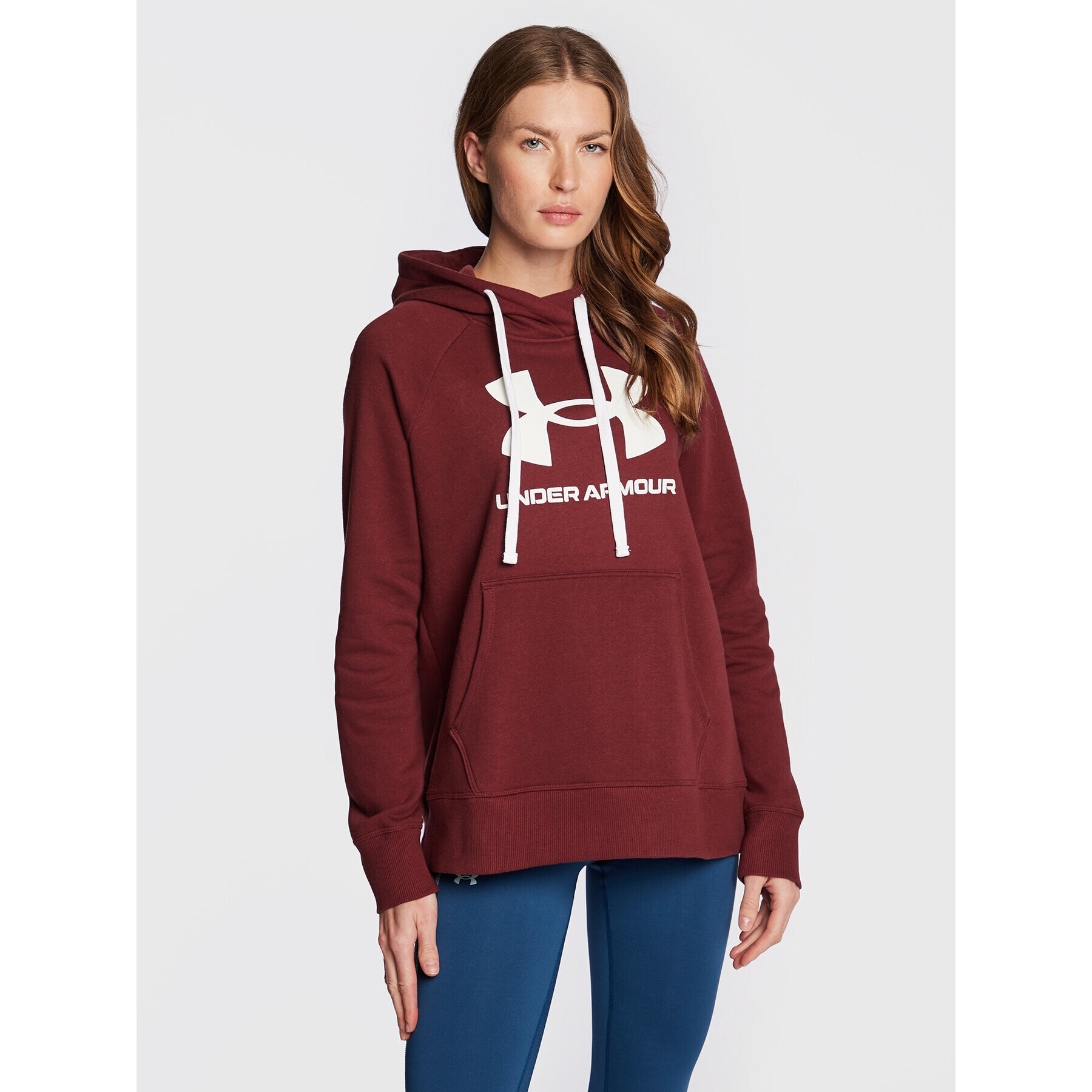 Under Armour Bluză Ua Rival Fleece Logo 1356318 Vișiniu Regular Fit - Pled.ro