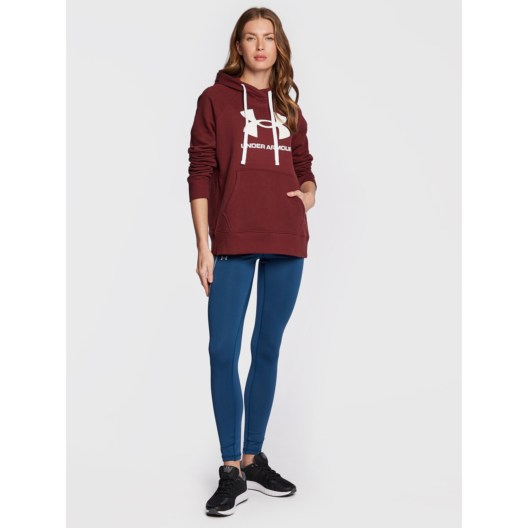 Under Armour Bluză Ua Rival Fleece Logo 1356318 Vișiniu Regular Fit - Pled.ro