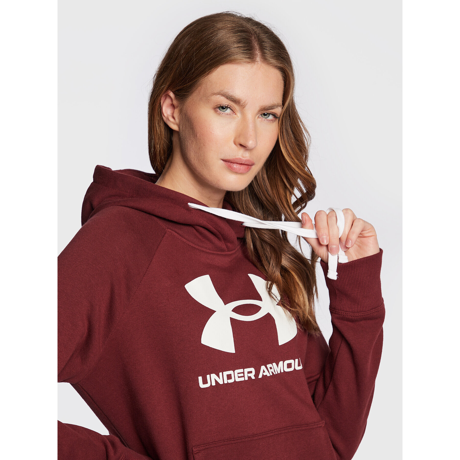 Under Armour Bluză Ua Rival Fleece Logo 1356318 Vișiniu Regular Fit - Pled.ro