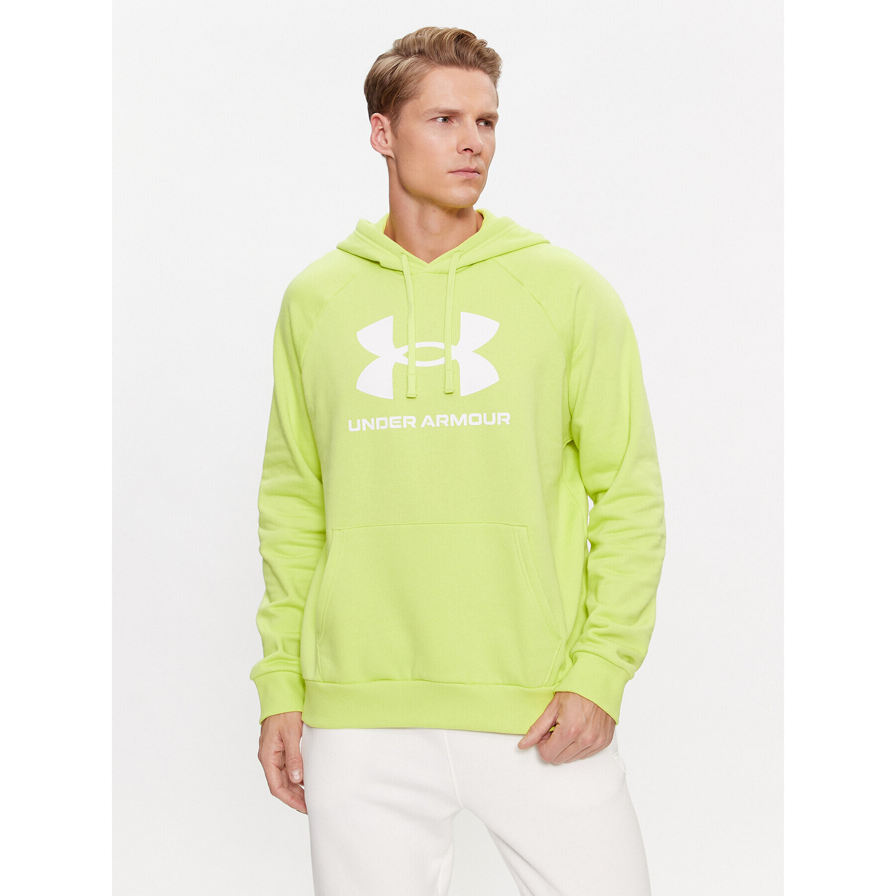 Under Armour Bluză Ua Rival Fleece Logo Hd 1379758 Galben Loose Fit - Pled.ro