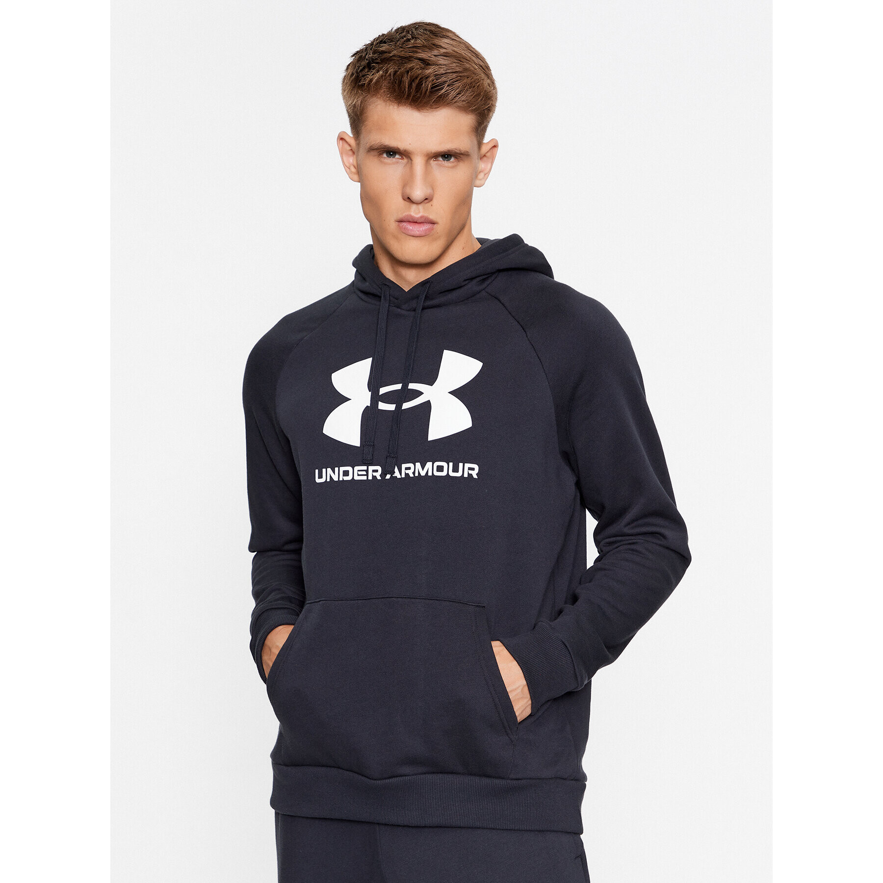 Under Armour Bluză Ua Rival Fleece Logo Hd 1379758 Negru Loose Fit - Pled.ro