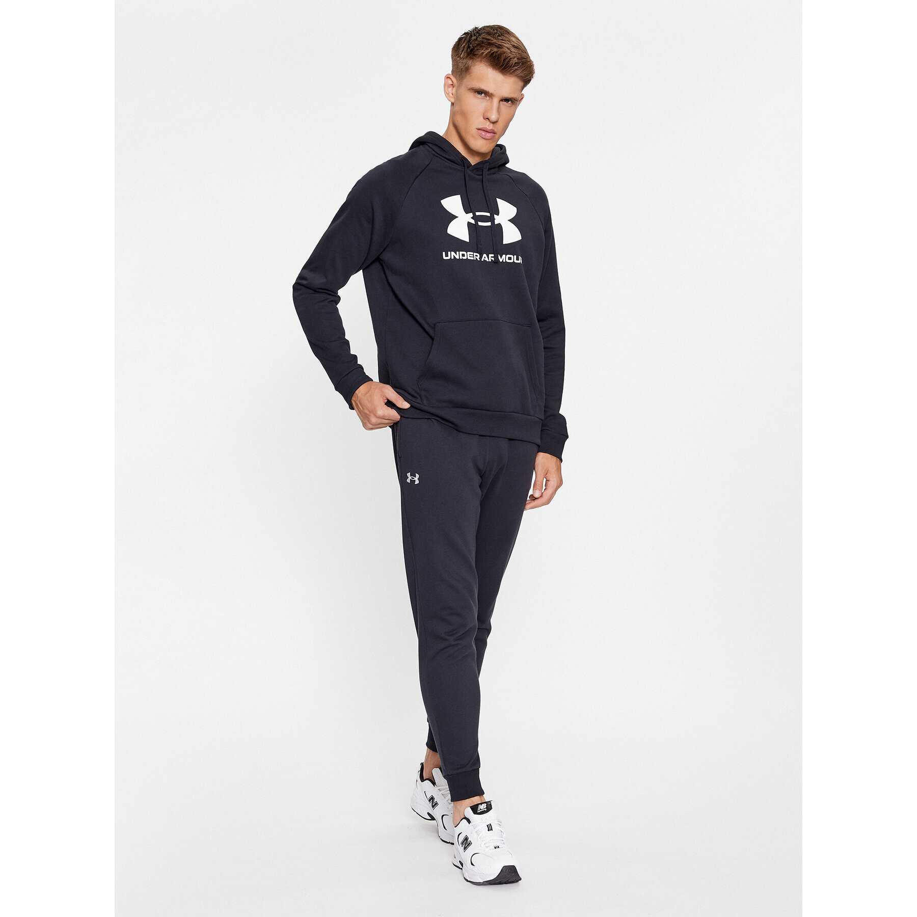 Under Armour Bluză Ua Rival Fleece Logo Hd 1379758 Negru Loose Fit - Pled.ro