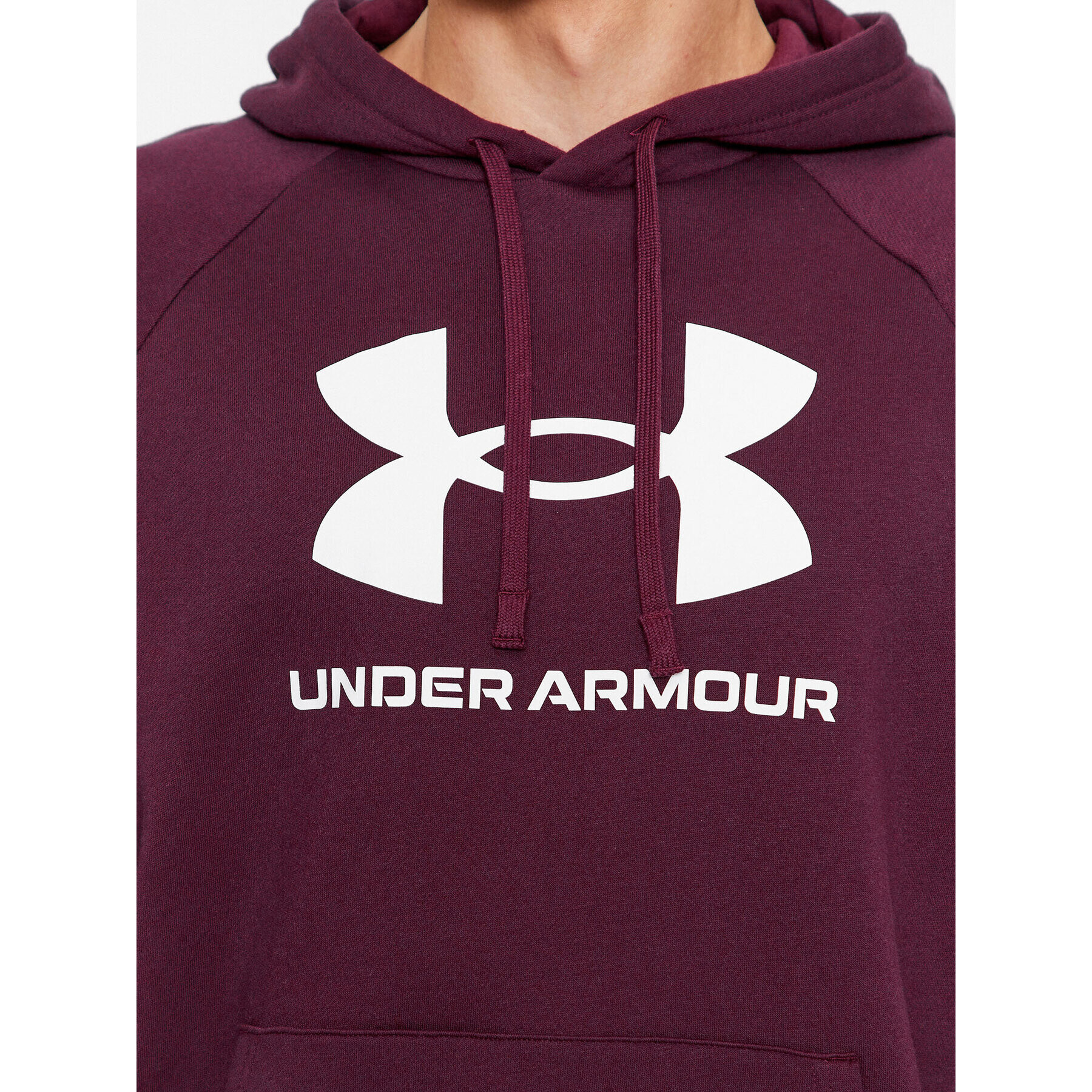 Under Armour Bluză Ua Rival Fleece Logo Hd 1379758 Vișiniu Loose Fit - Pled.ro