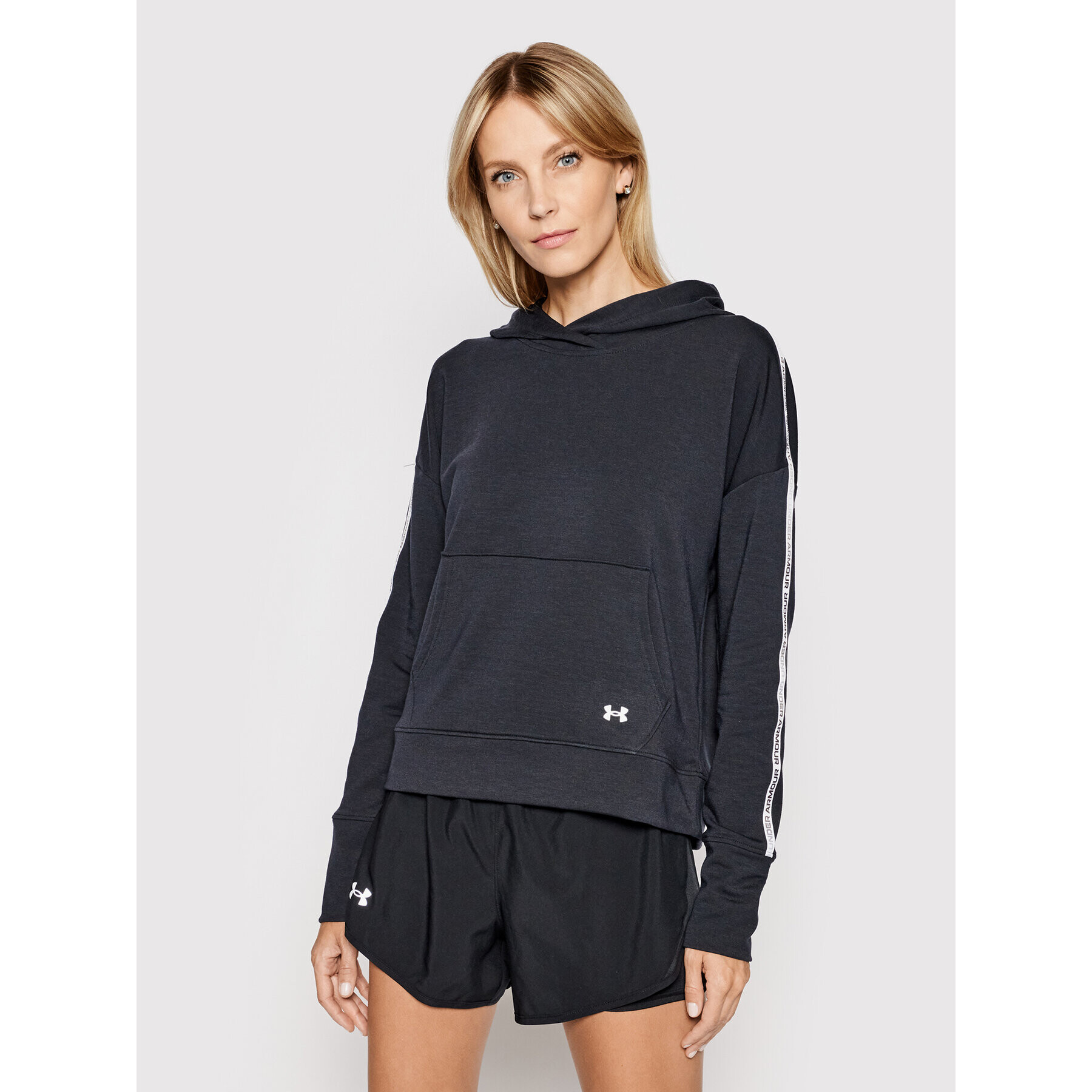 Under Armour Bluză Ua Rival Terry 1360904 Negru Loose Fit - Pled.ro