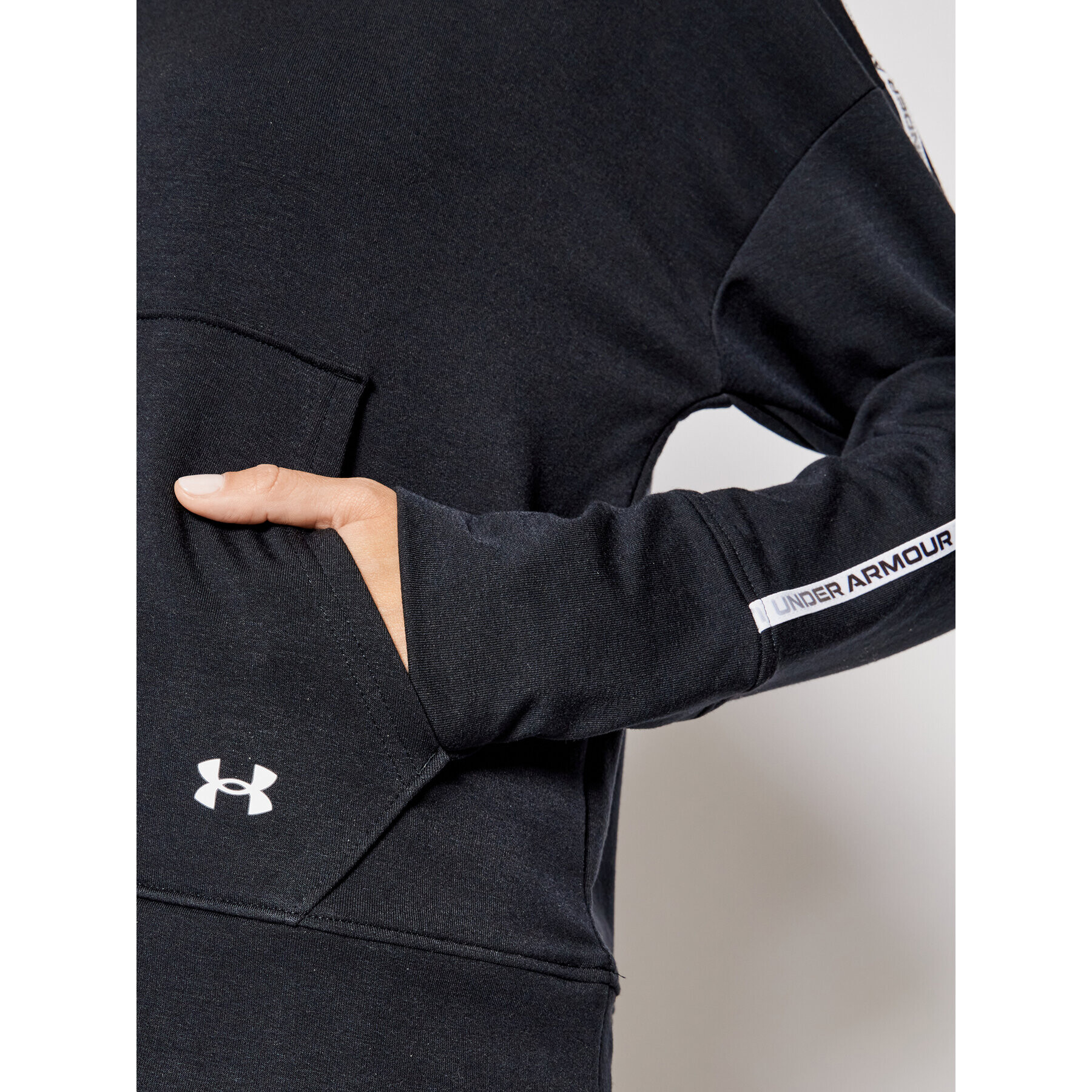 Under Armour Bluză Ua Rival Terry 1360904 Negru Loose Fit - Pled.ro