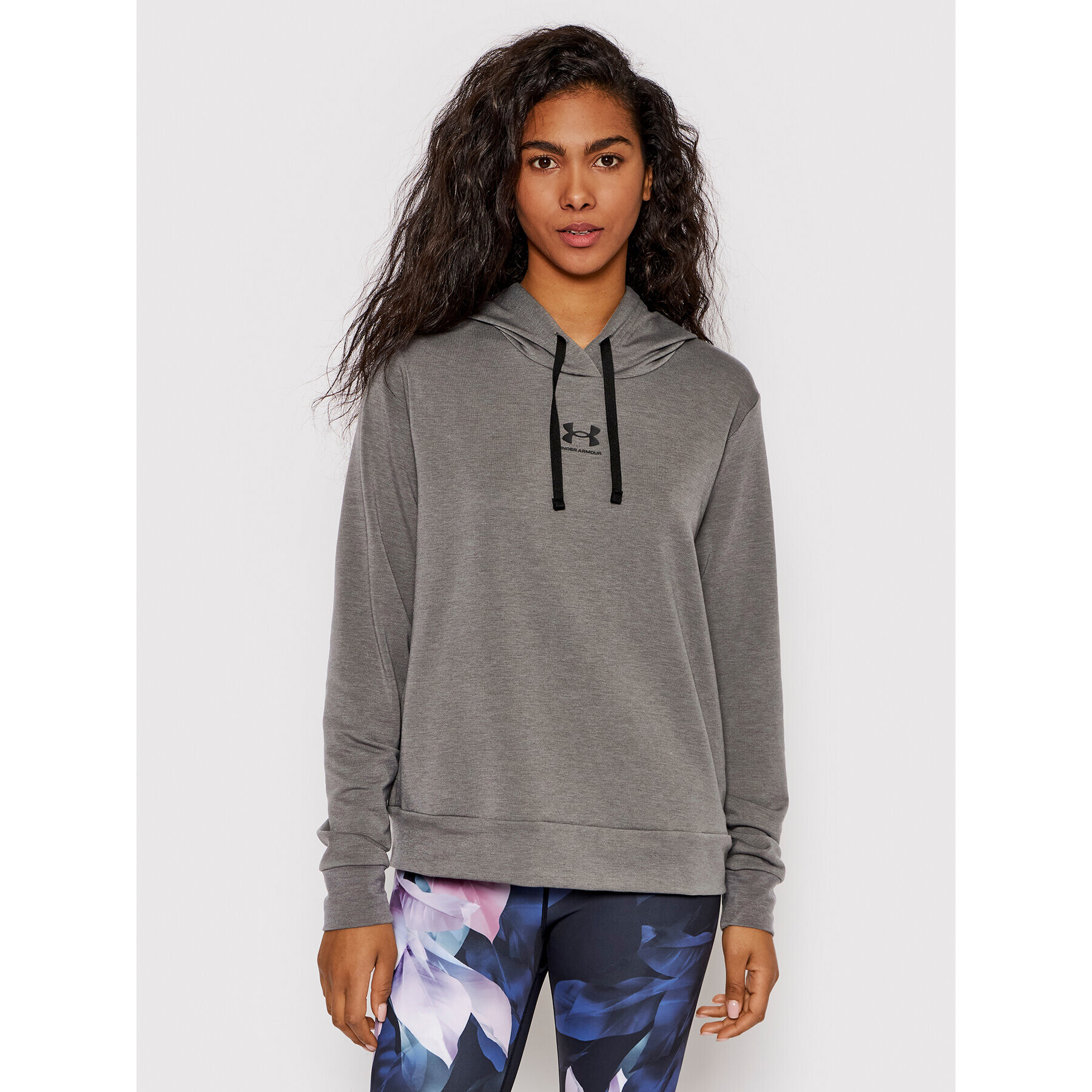 Under Armour Bluză Ua Rival Terry 1369855 Gri Loose Fit - Pled.ro