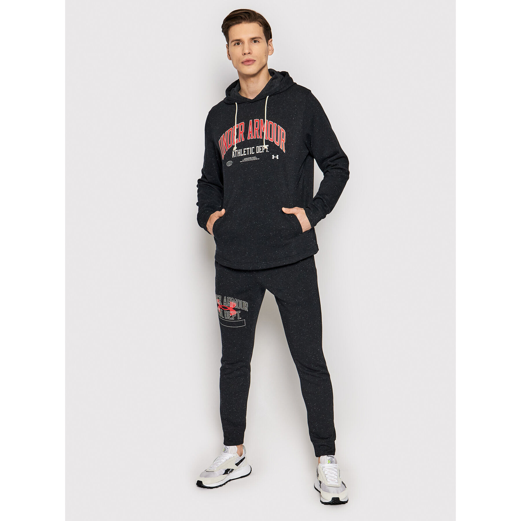 Under Armour Bluză Ua Rival Terry Athletic Department 1370354 Negru Regular Fit - Pled.ro