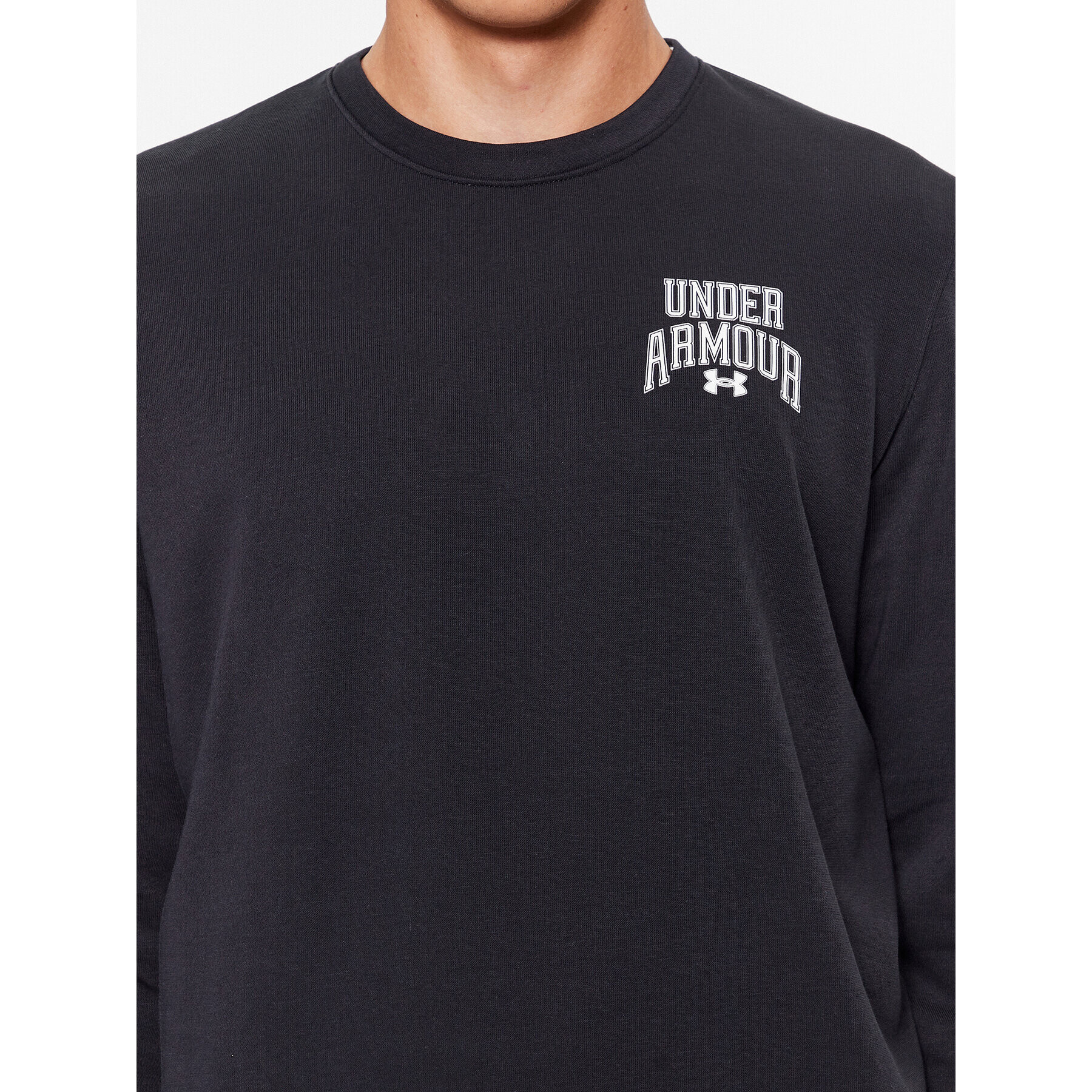 Under Armour Bluză Ua Rival Terry Graphic Crew 1379764 Negru Loose Fit - Pled.ro